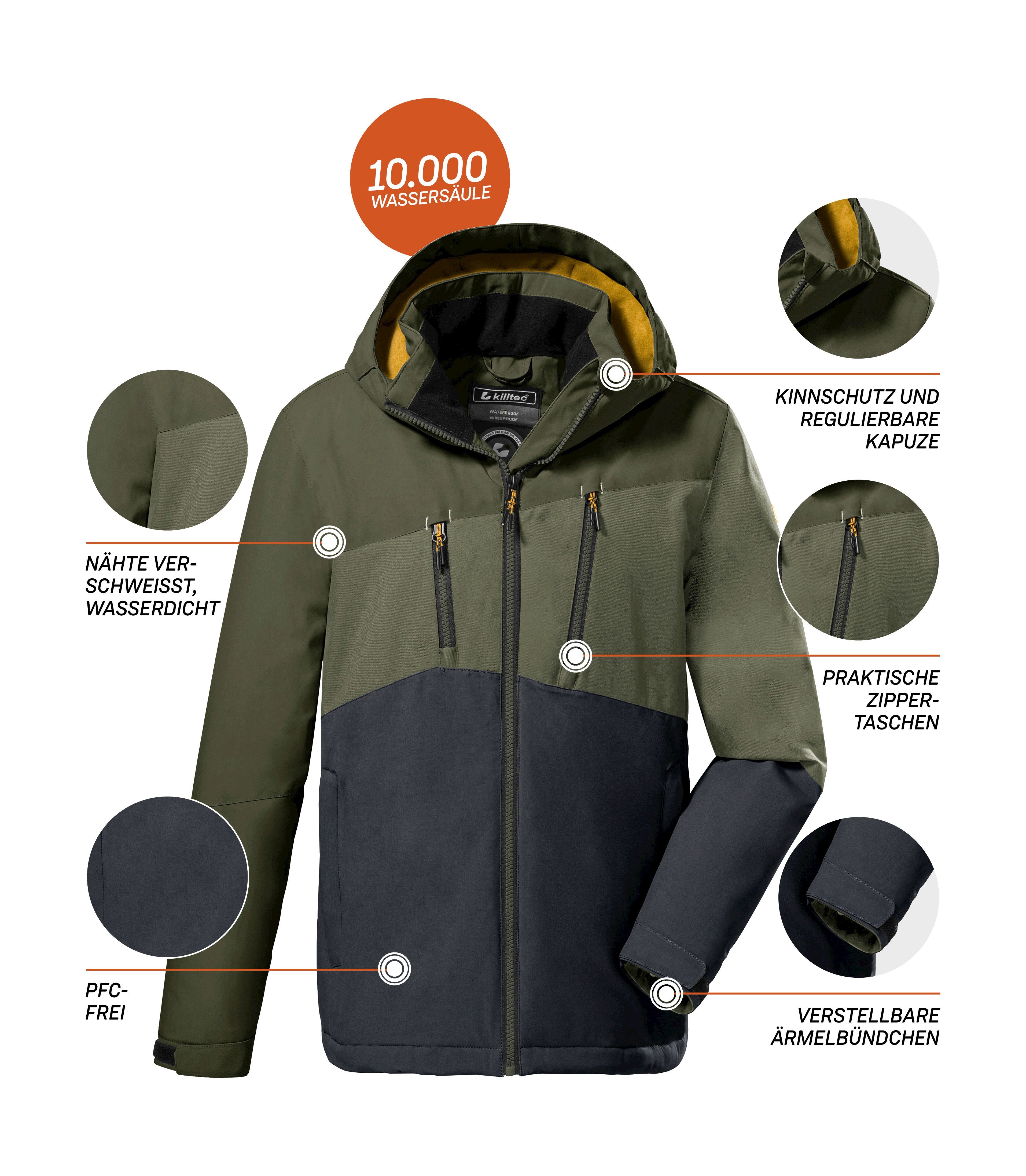 Killtec Outdoorjacke KOW 204 BYS olivgrün JCKT