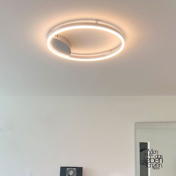 s.luce Deckenleuchte LED Ring Wandlampe & Deckenleuchte Dimmbar modern rund Schwarz, Warmweiß