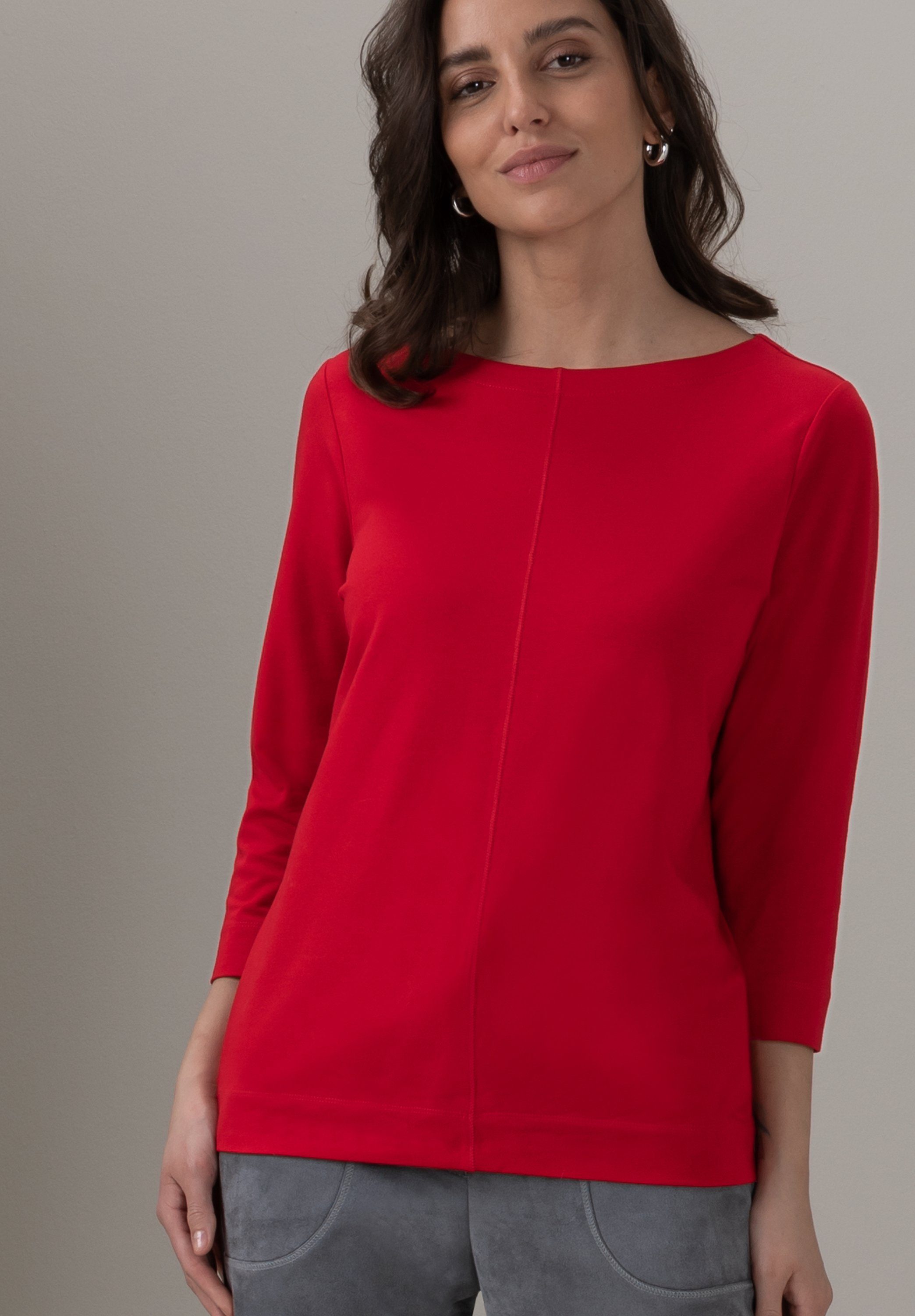 bianca 3/4-Arm-Shirt DIELLA in modernem Look und angesagten Trendfarben red pepper