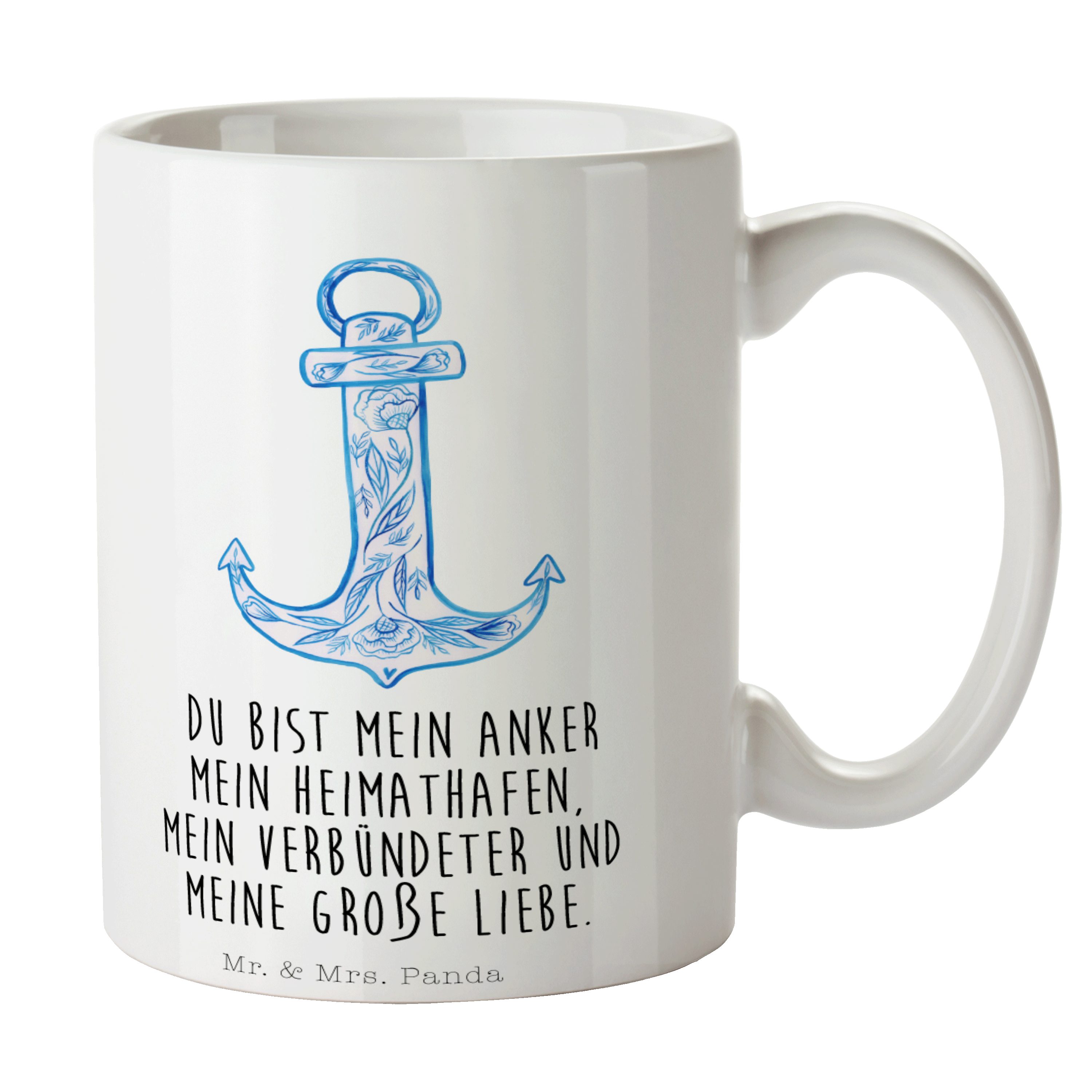 Tasse Keramik Becher, Weiß Tasse Mr. - - Blau Sprüche, Panda Anker & Tiermotive, Porz, Mrs. Geschenk,