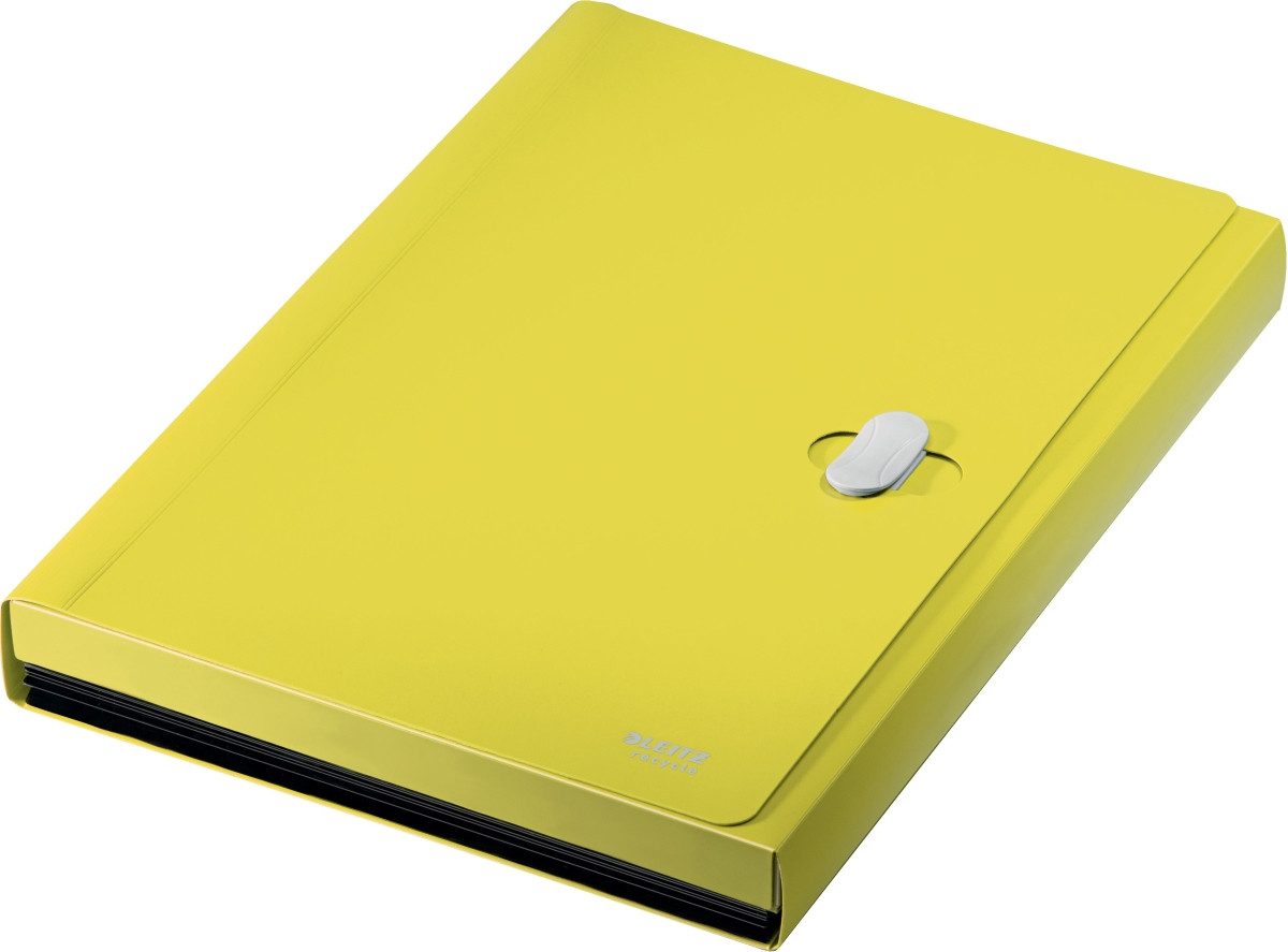 LEITZ Fächermappe Projektmappe Recycle A4 PP 5 Fächer gelb