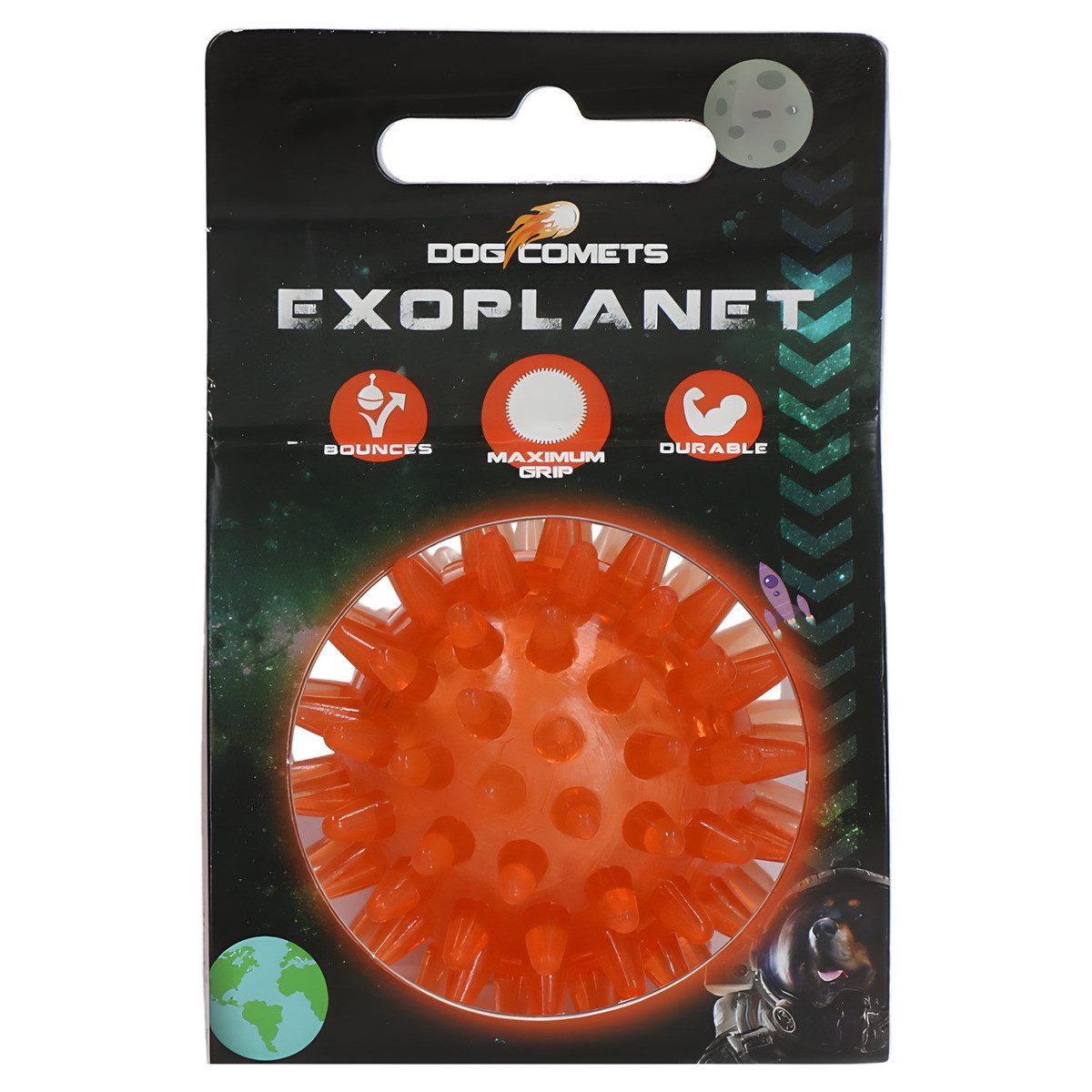 Tierball Hundespielzeug Ball Exoplanet orange