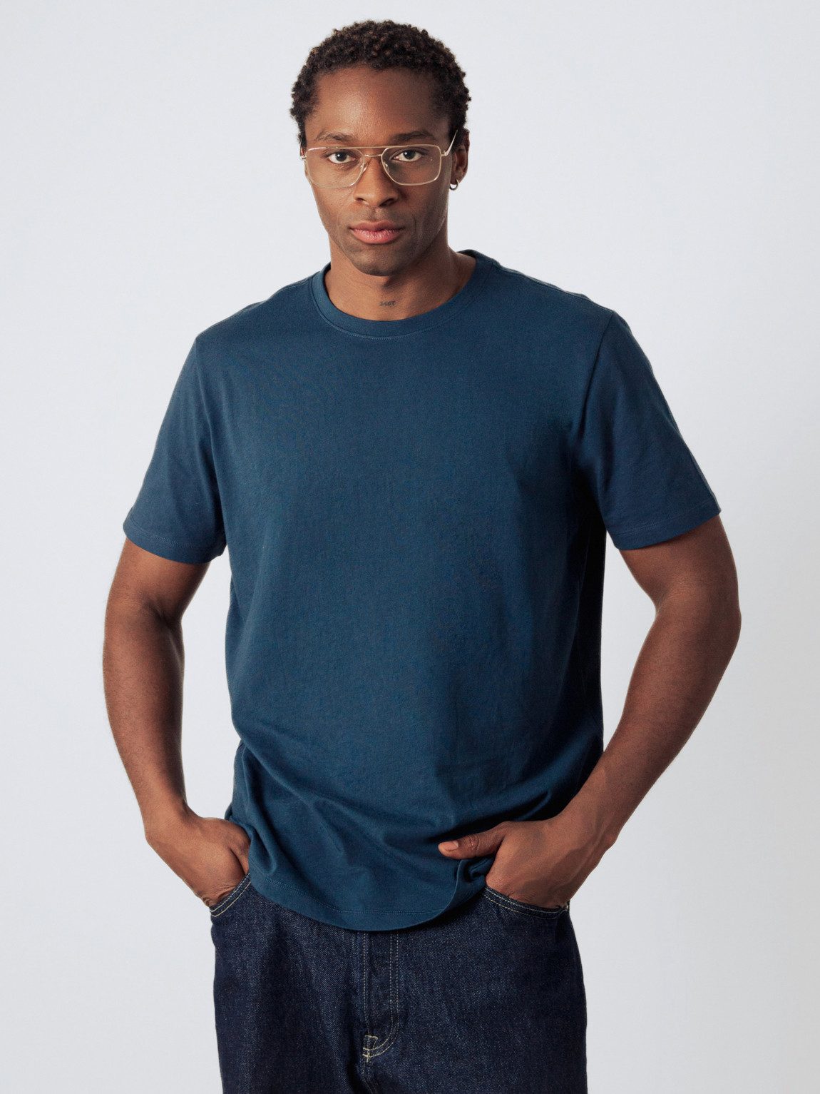 HONEST BASICS Rundhalsshirt aus OCS und GRS zertifizierter Bio-Baumwolle