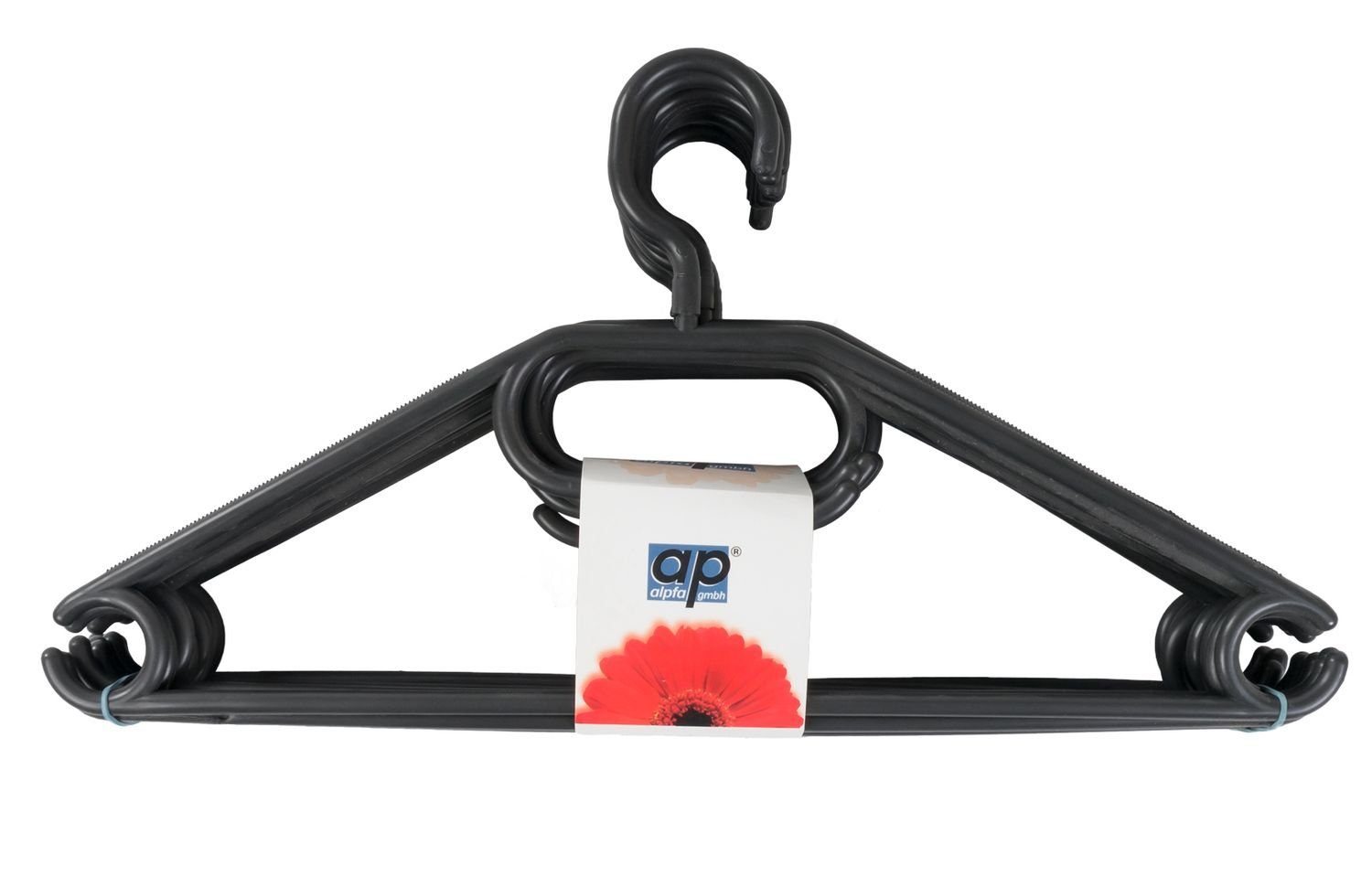 ALPFA Kleiderbügel 10 Kleiderbügel schwarz Aufbewahrung Wäschebügel Hosenbü günstig online kaufen