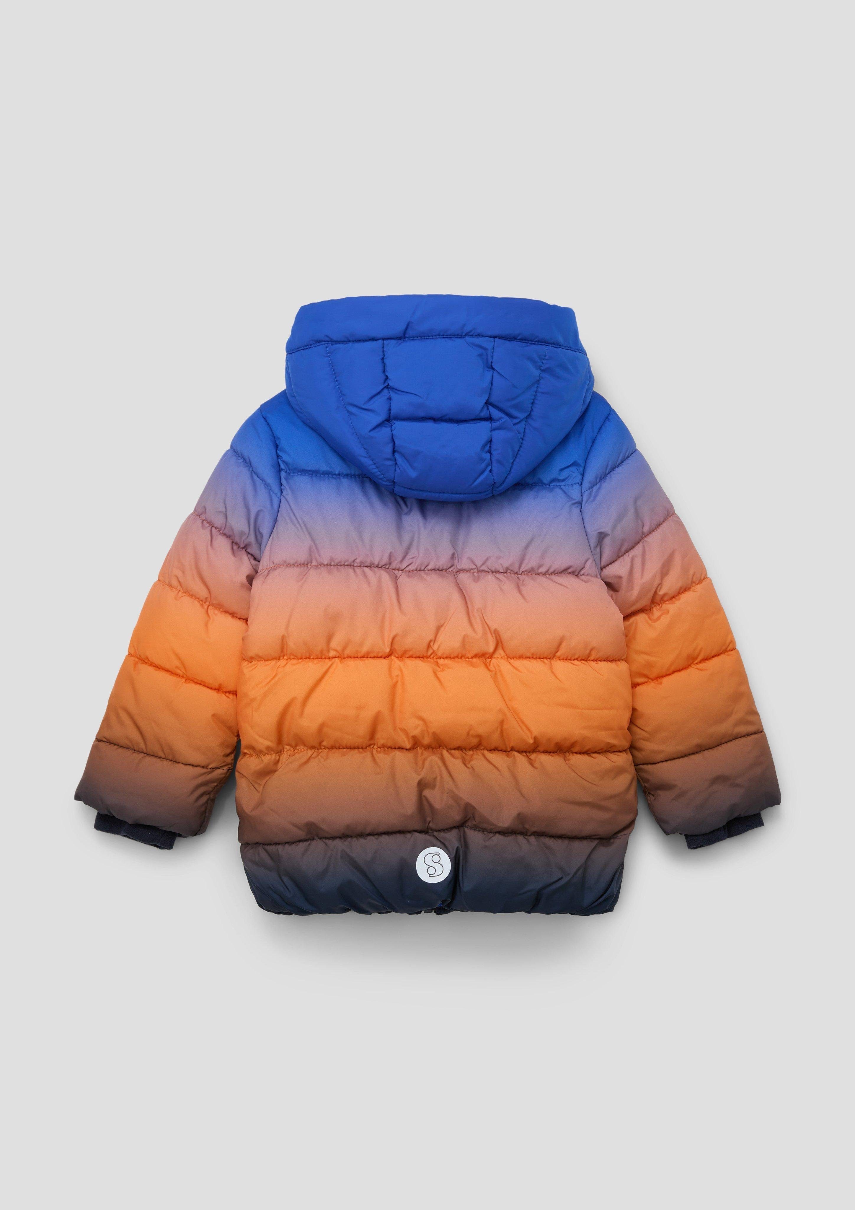 Outdoorjacke Reißverschlusstaschen mit royalblau s.Oliver Steppjacke