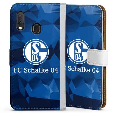 DeinDesign Handyhülle Muster Schalke 04 Camo, Samsung Galaxy A20e Hülle Handy Flip Case Wallet Cover