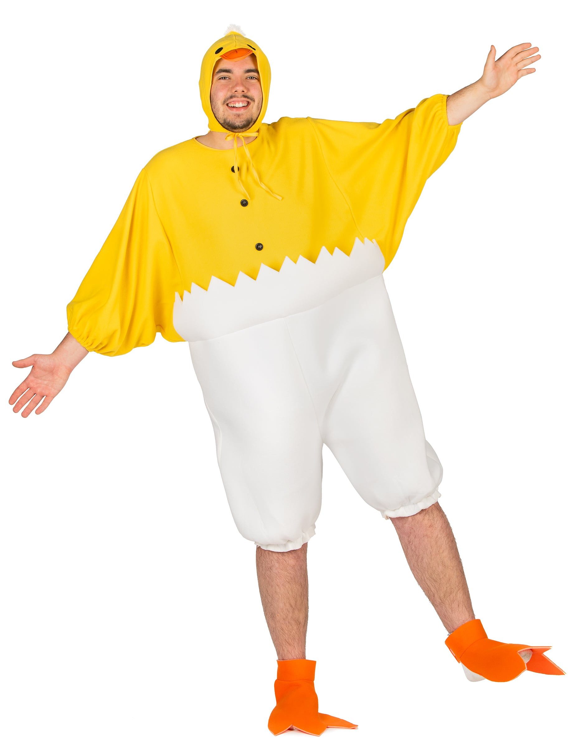 JADEO Kostüm Küken Unisex-Kostüm Huhn gelb-weiss