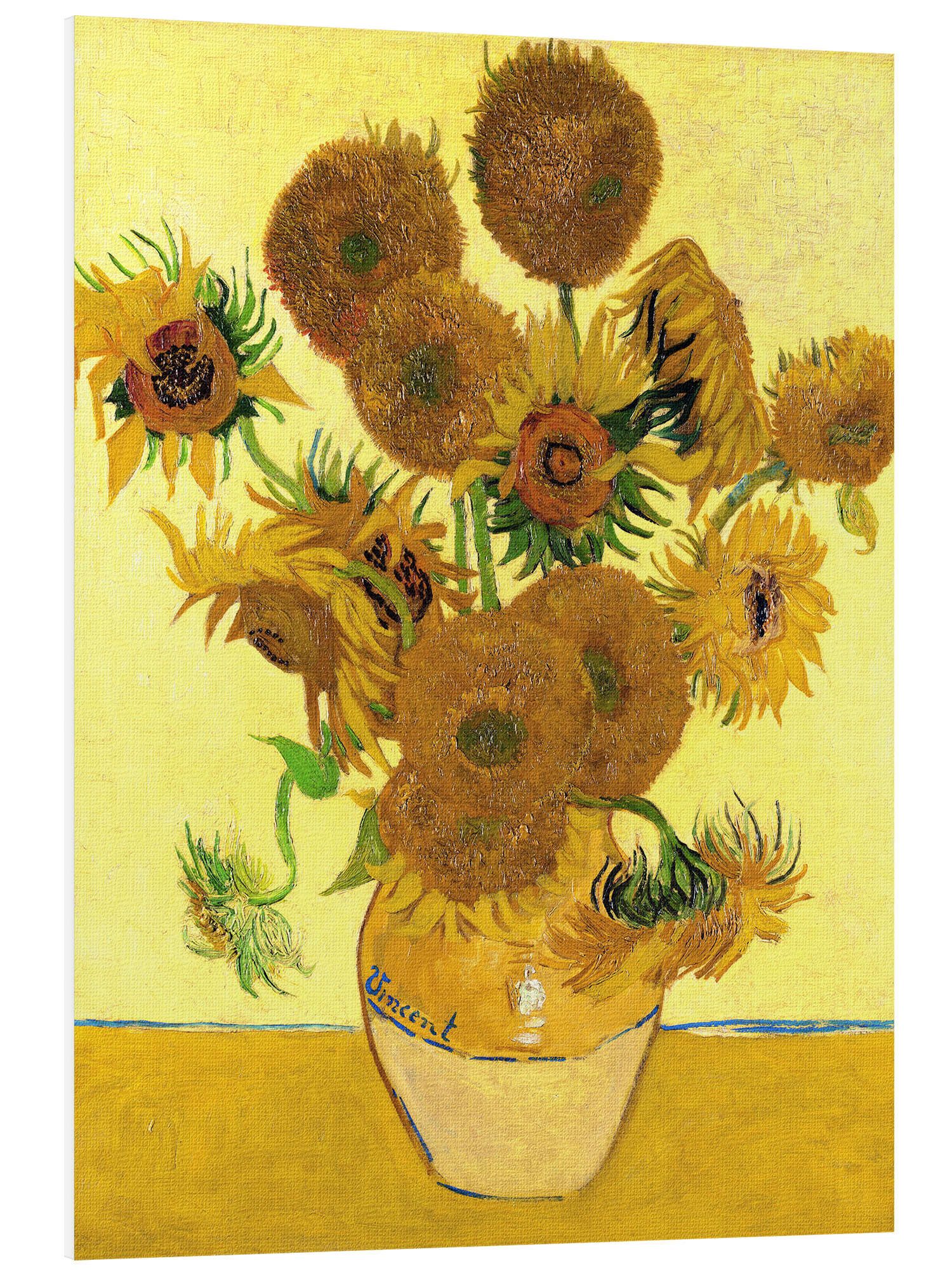 Posterlounge Wandbild Fünfzehn Sonnenblumen, Vincent van Gogh, erhältlich als Poster, Leinwandbild, Wandsticker oder Acrylglasbild