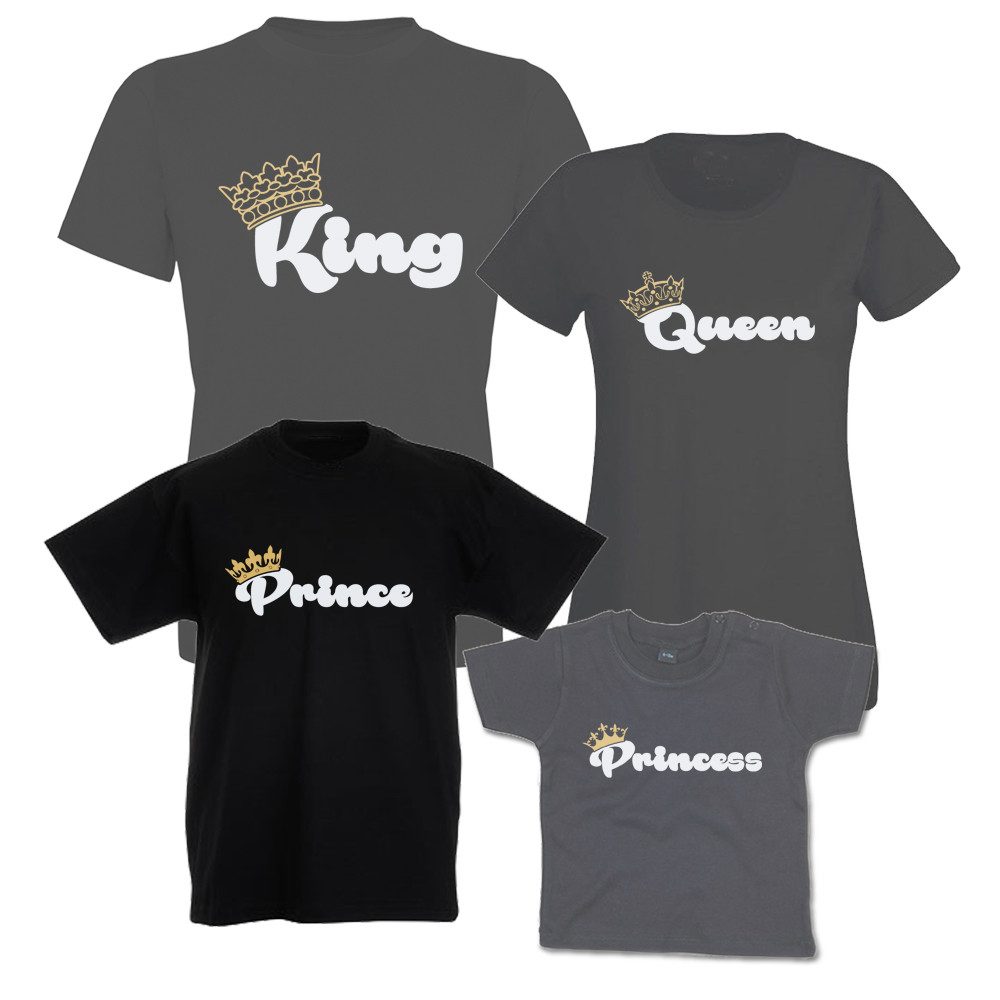G-graphics T-Shirt Königsfamilie - King, Queen, Prince & Princess (Partner - & Familienset, Einzelteile zum selbst zusammenstellen) Kinder- & Erwachsenen-T-Shirt-Set mit Frontprint