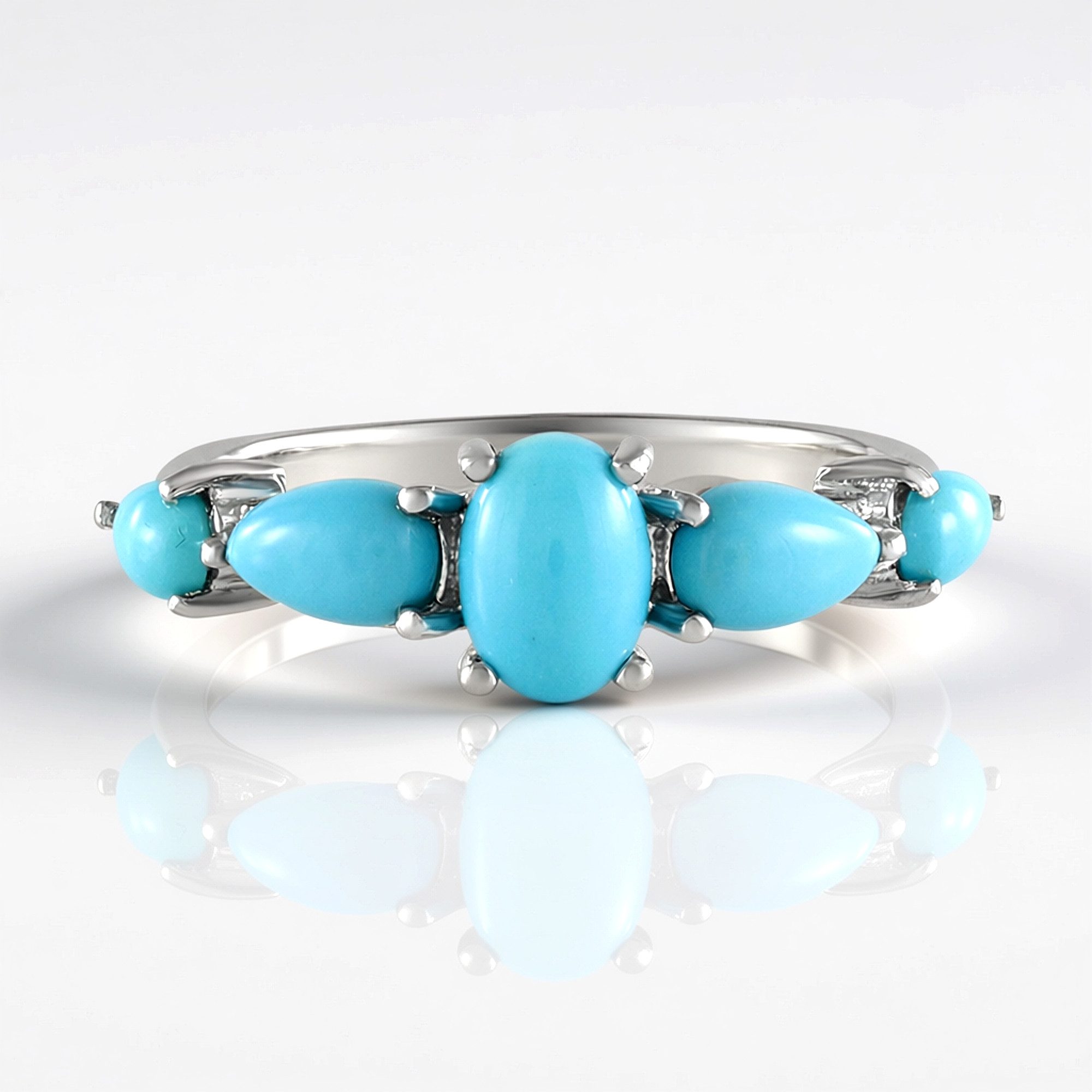 Cavill Silberring Dornröschen Türkis Silber Ring (1-tlg)