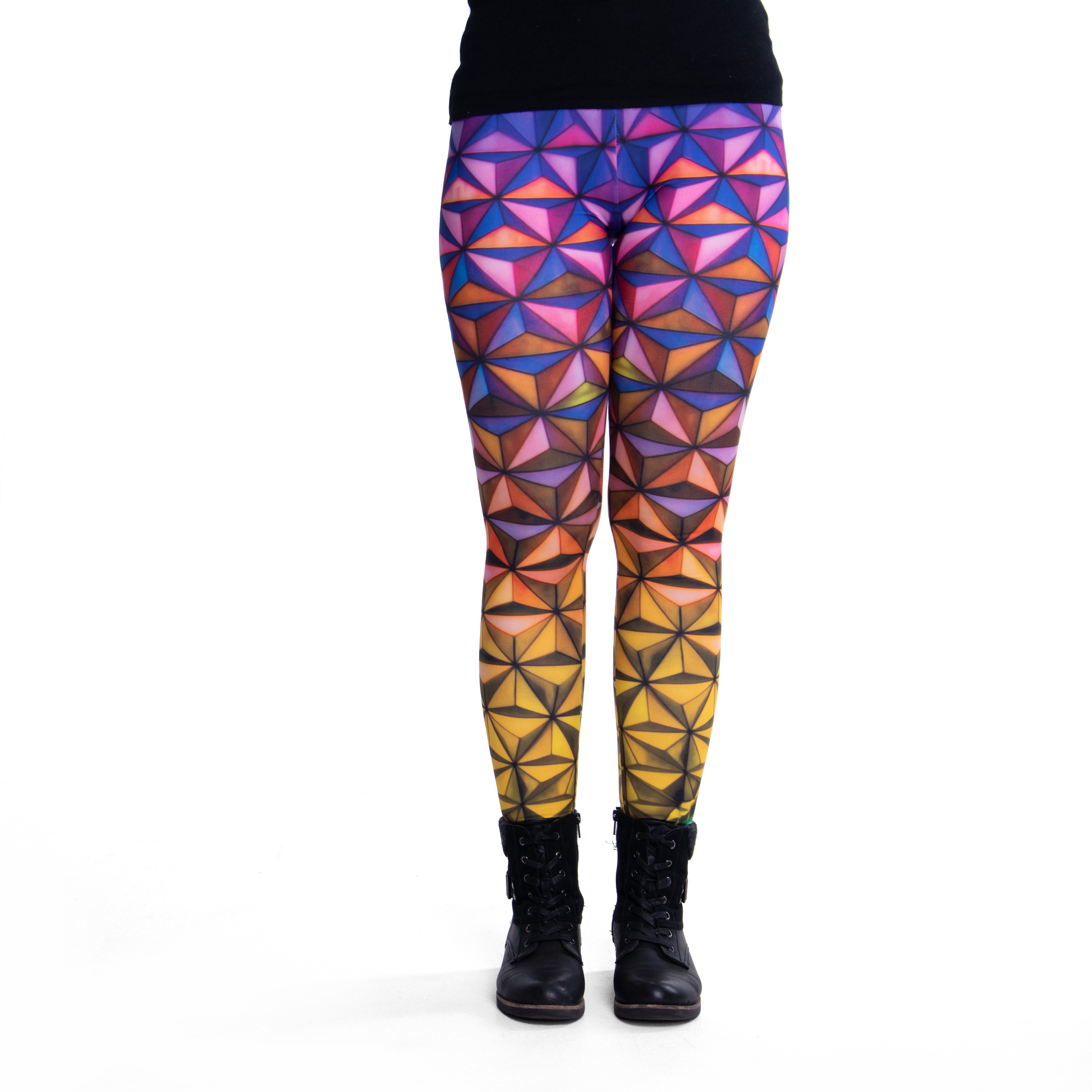 Leggings Bedruckte Motiv-Leggings (Einheitsgröße) - Design Metall Mosaik