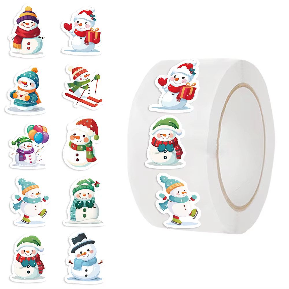 Ware aus aller Welt Наклейка 500 Weihnachtsaufkleber Geschenkaufkleber weihnachtlich Sticker, (1tlg)