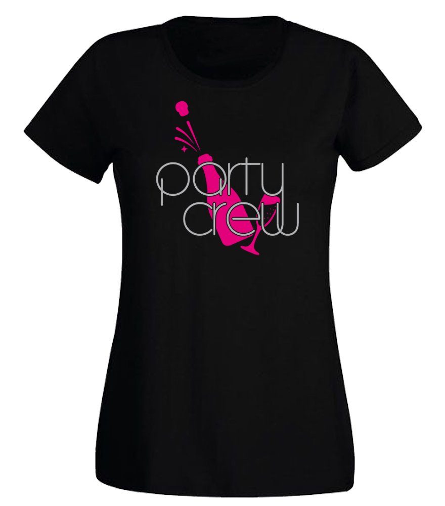 G-graphics T-Shirt Party Crew Damen T-Shirt- perfekt für den nächsten Mädels- & Partyabend