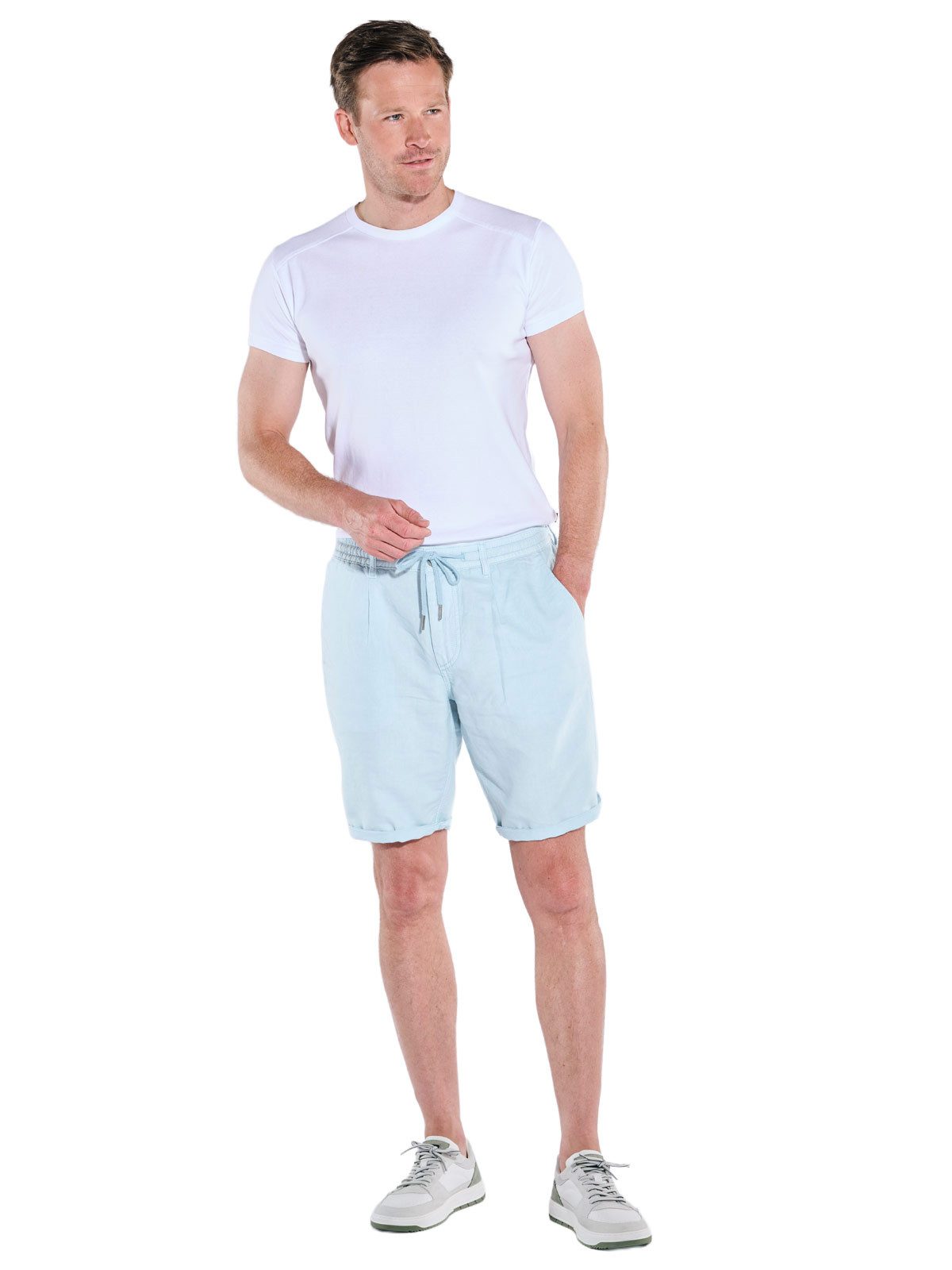 Engbers Bermudas Herren Chino-Bermuda mit Tunnelzug, Hellblau