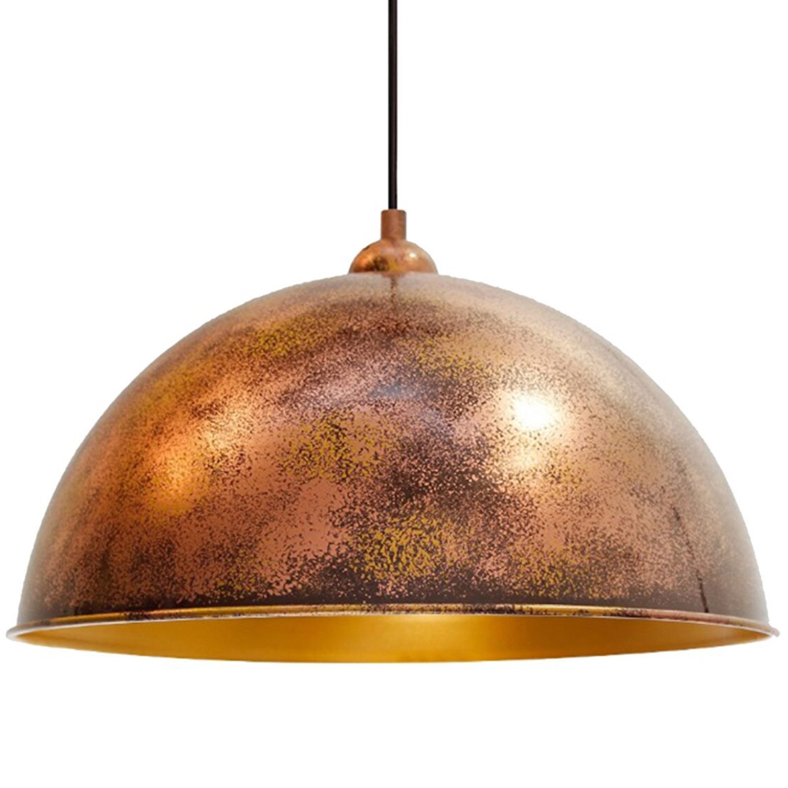 Bamyum Pendelleuchte Hängelampe Kupferfarbe, E27, Handgemalt Vintage Industrial Style Lampe, ohne Leuchtmittel