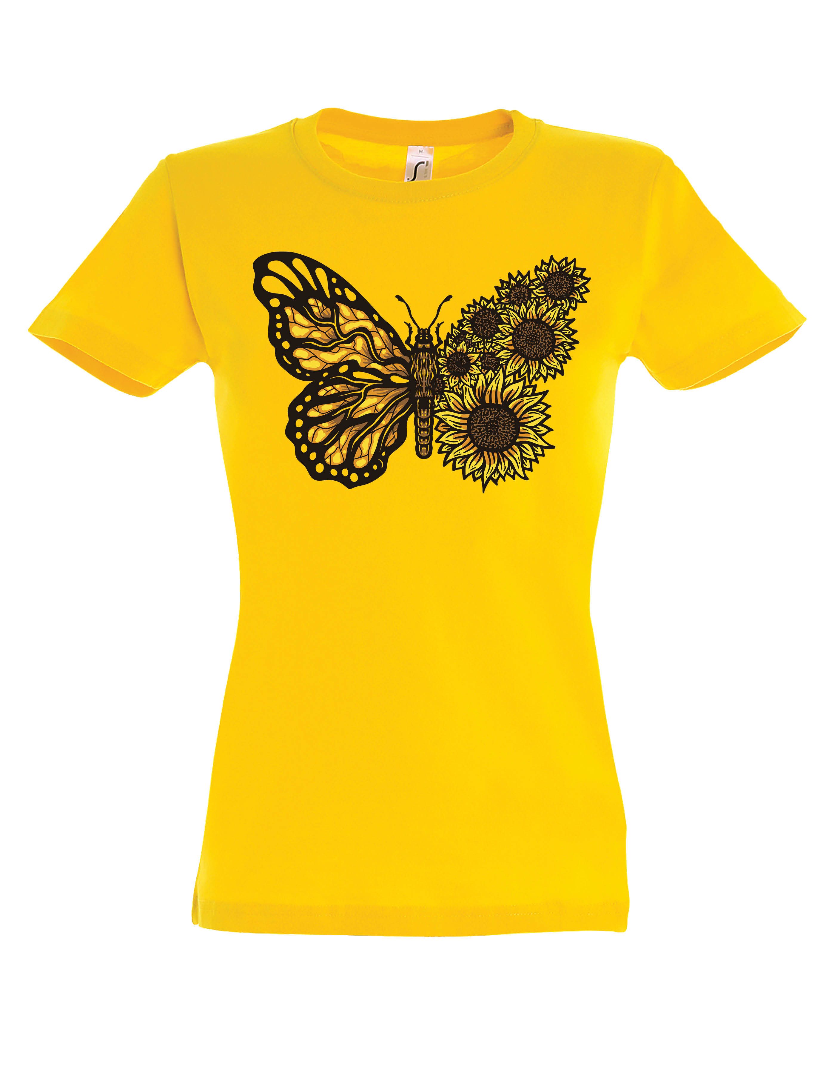 Youth Designz Print-Shirt "Sunflower Schmetterling" Damen günstig online kaufen