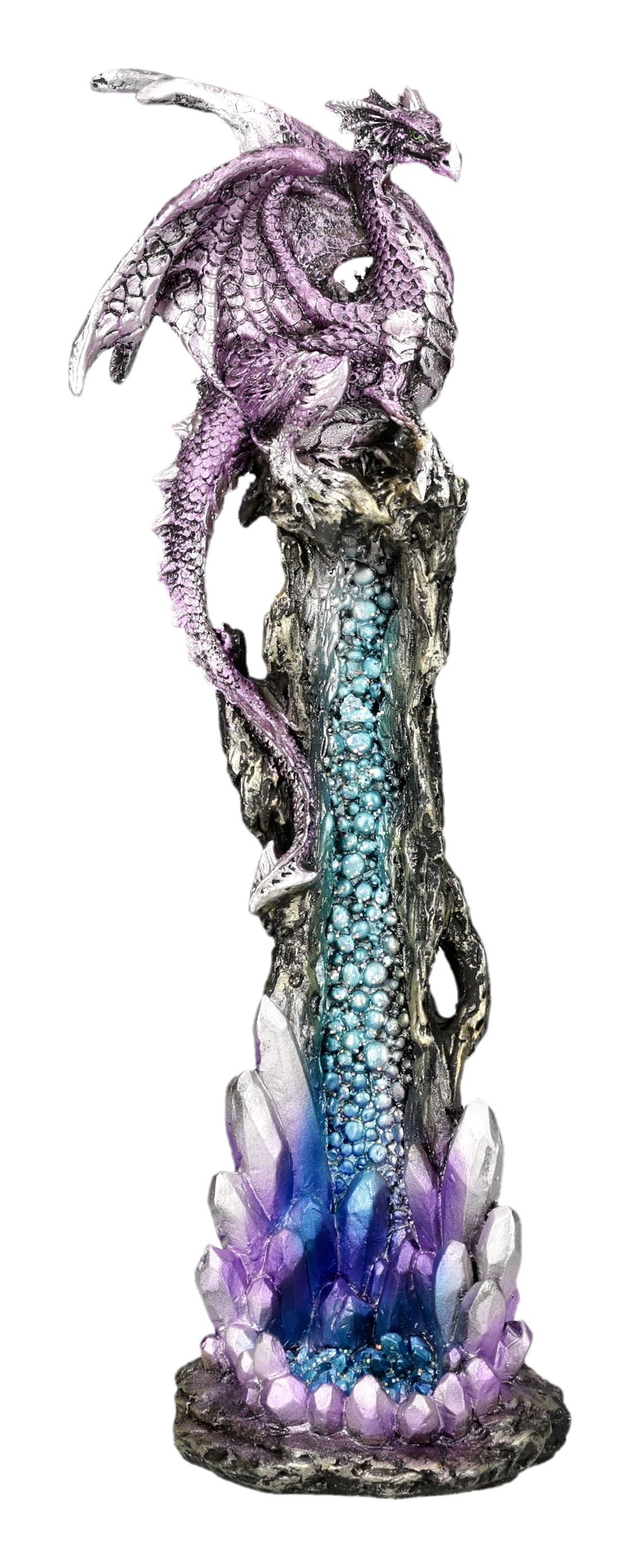 Figuren Shop GmbH Ароматические палочки-Halter Drachen Ароматические палочкиhalter – Fantasy Figur Statue 26 cm lila Deko