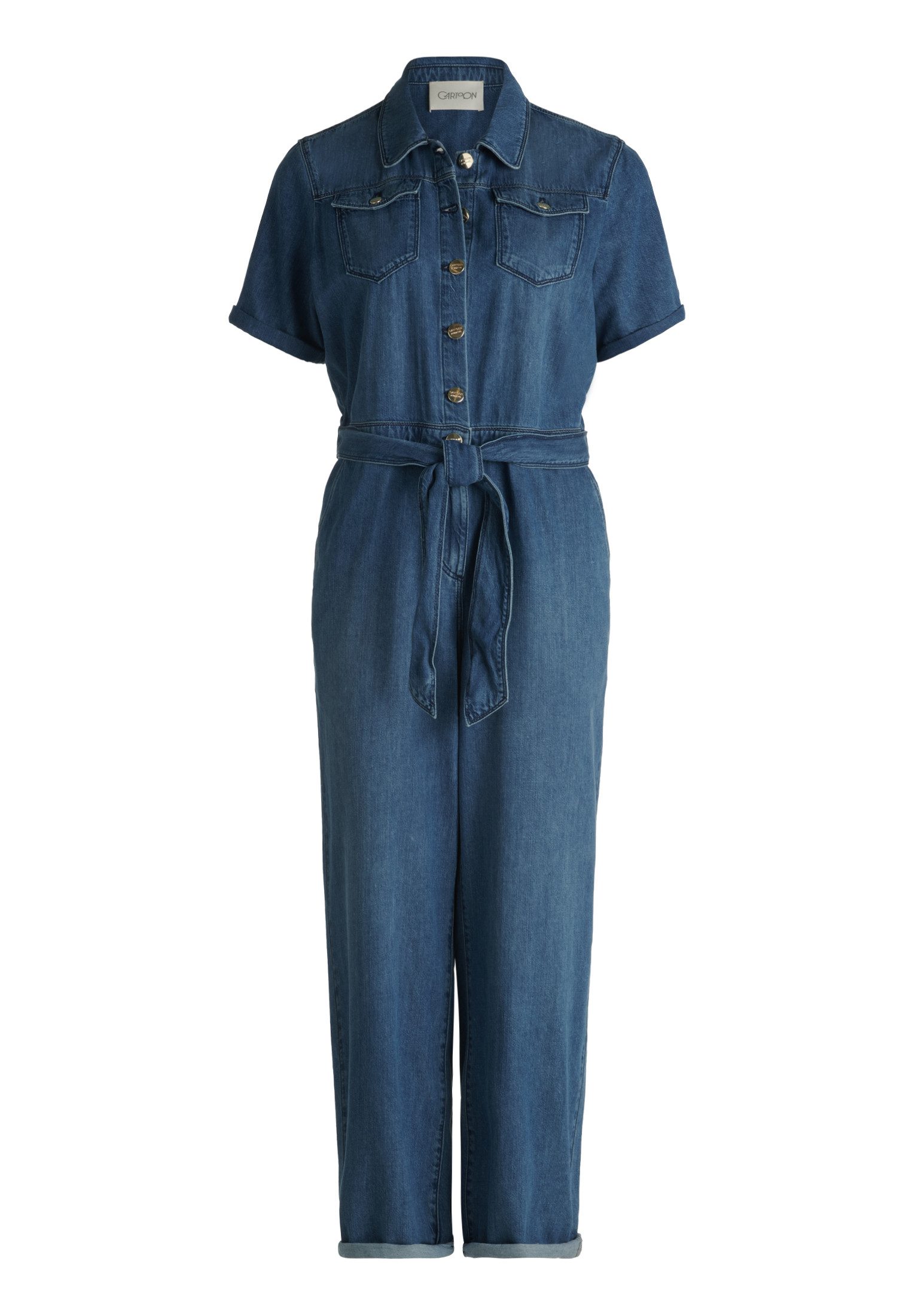 Cartoon Overall Damen Jumpsuit mit Bindegürtel (1-tlg) Design günstig online kaufen