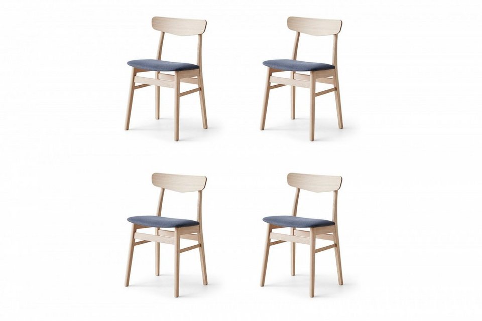 Hammel Furniture Essgruppe Findahl/Basic by Hammel Single/Mosbøl, (Set,  5-tlg), Mit Single Esstisch 180(280)x80 und 4 Mosbøl Stühle