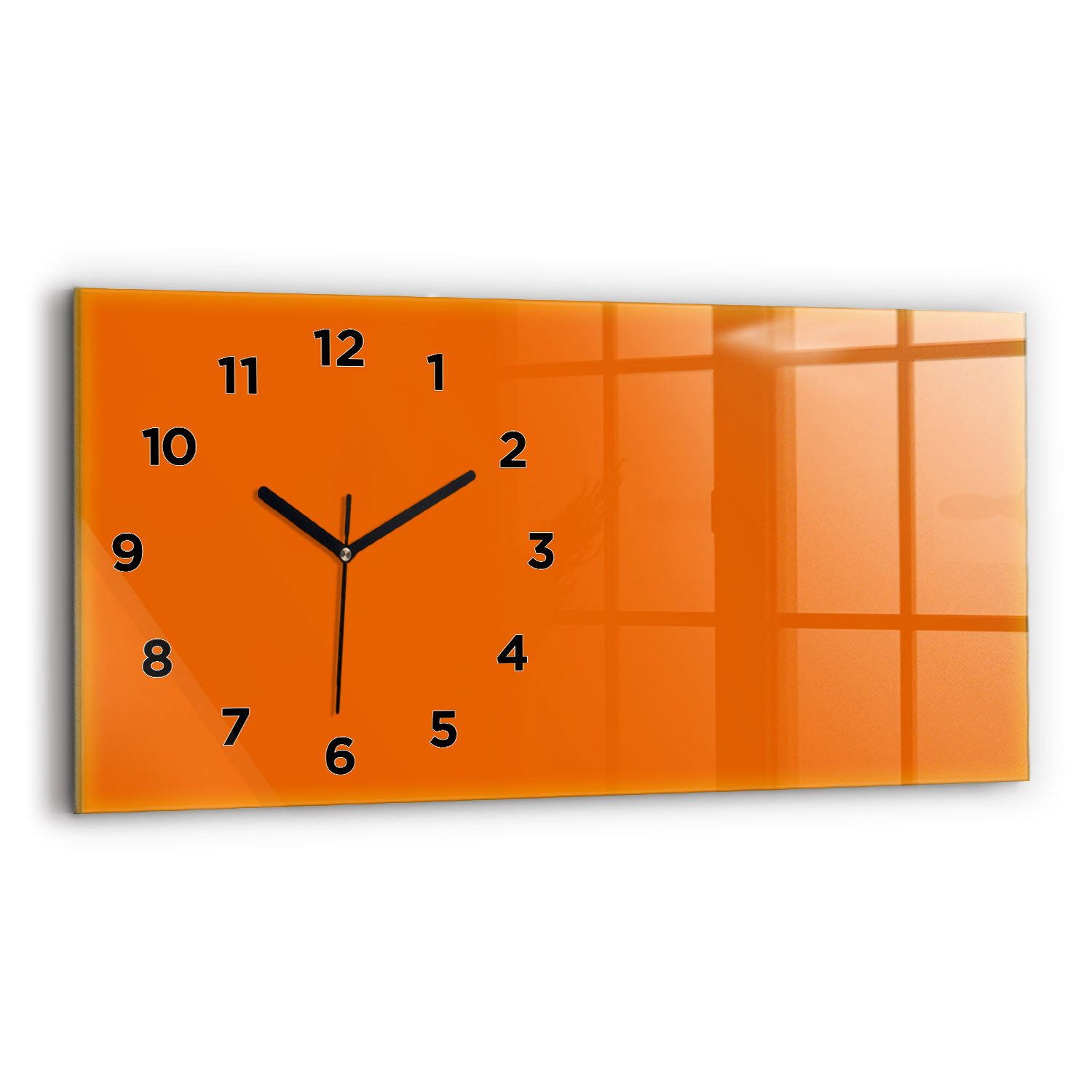 Tulup Wanduhr Wanduhr Glasuhr Rechteckige Wanduhr 60x30 cm Uhr aus Gehärtetem Glas