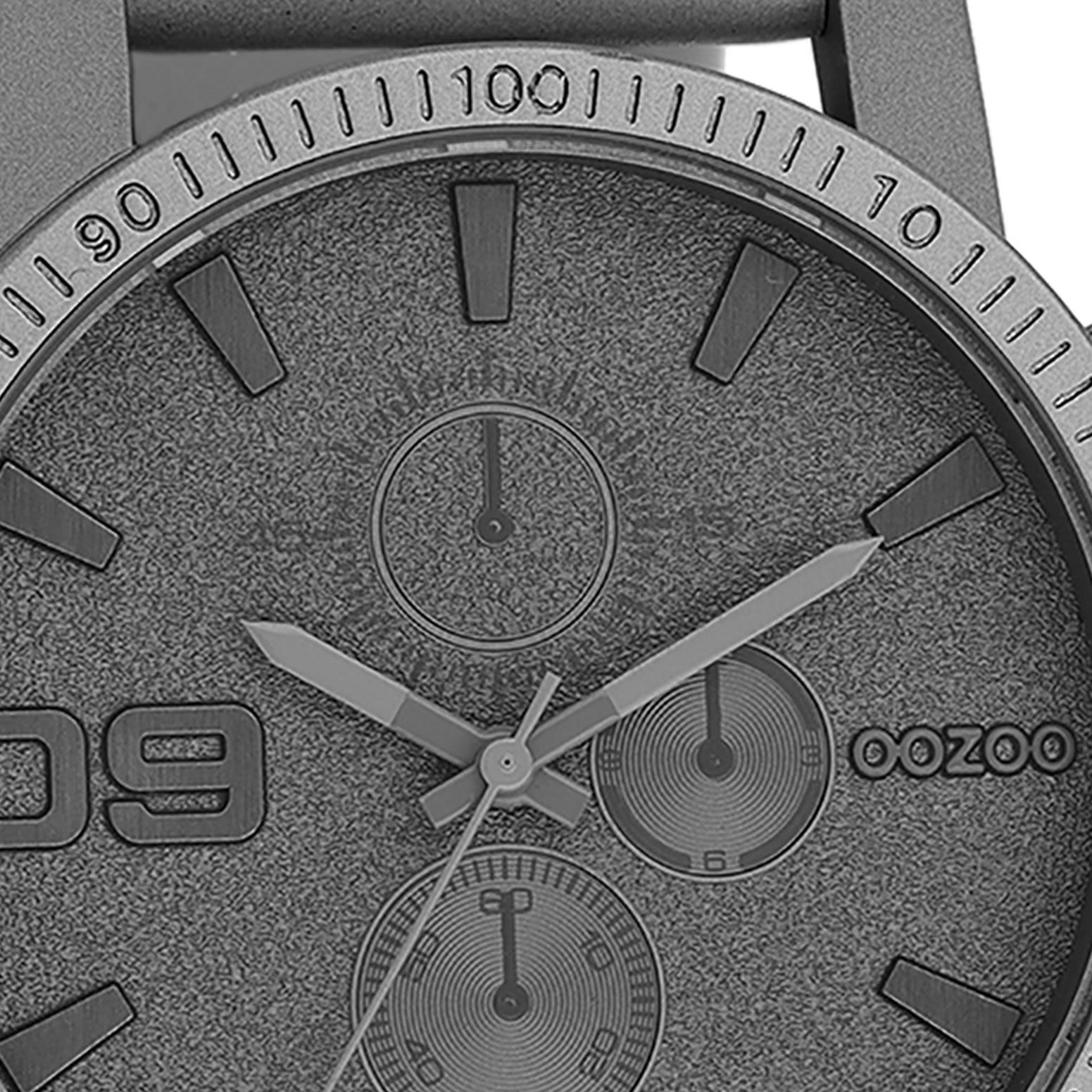 OOZOO Quarzuhr Oozoo Herren Armbanduhr Timepieces Analog, (Analoguhr), Herrenuhr rund, extra groß (ca. 48mm) Lederarmband, Fashion-Style