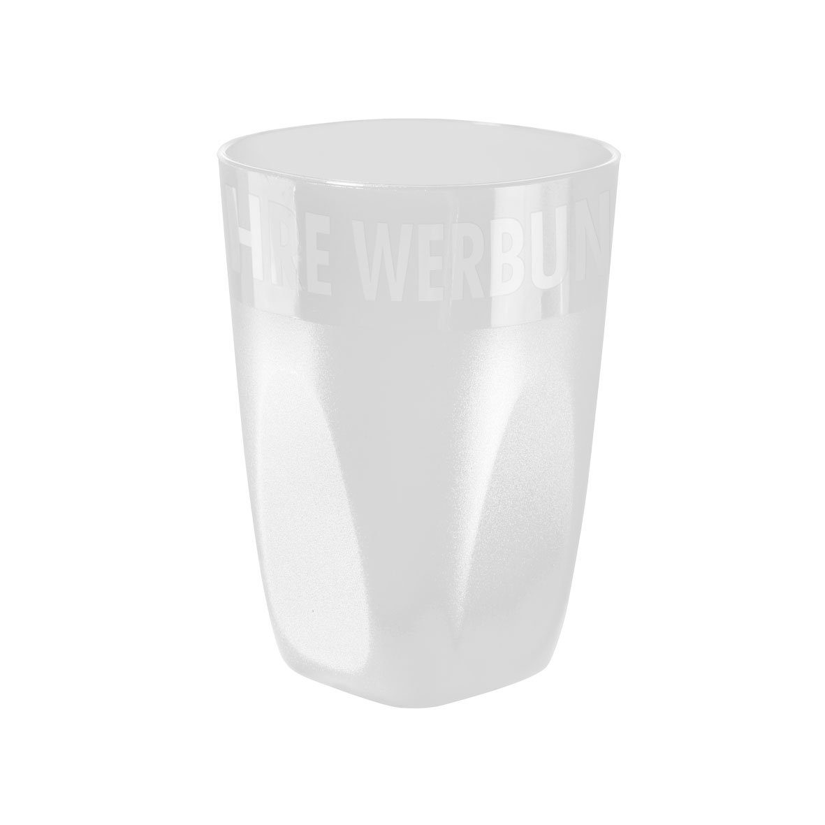 mehrweg.pro Mehrwegbecher Trinkbecher "Midi Cup" 0,3 l, Kunststoff, (Sparset, 1-tlg., 1) transparent-milchig