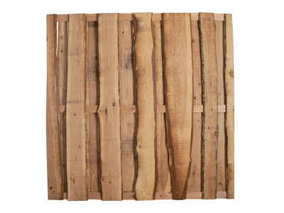 Mega-Holz Sichtschutzelement Sichtschutzzaun Set Natura Lärche, (7-St), Naturbelassen