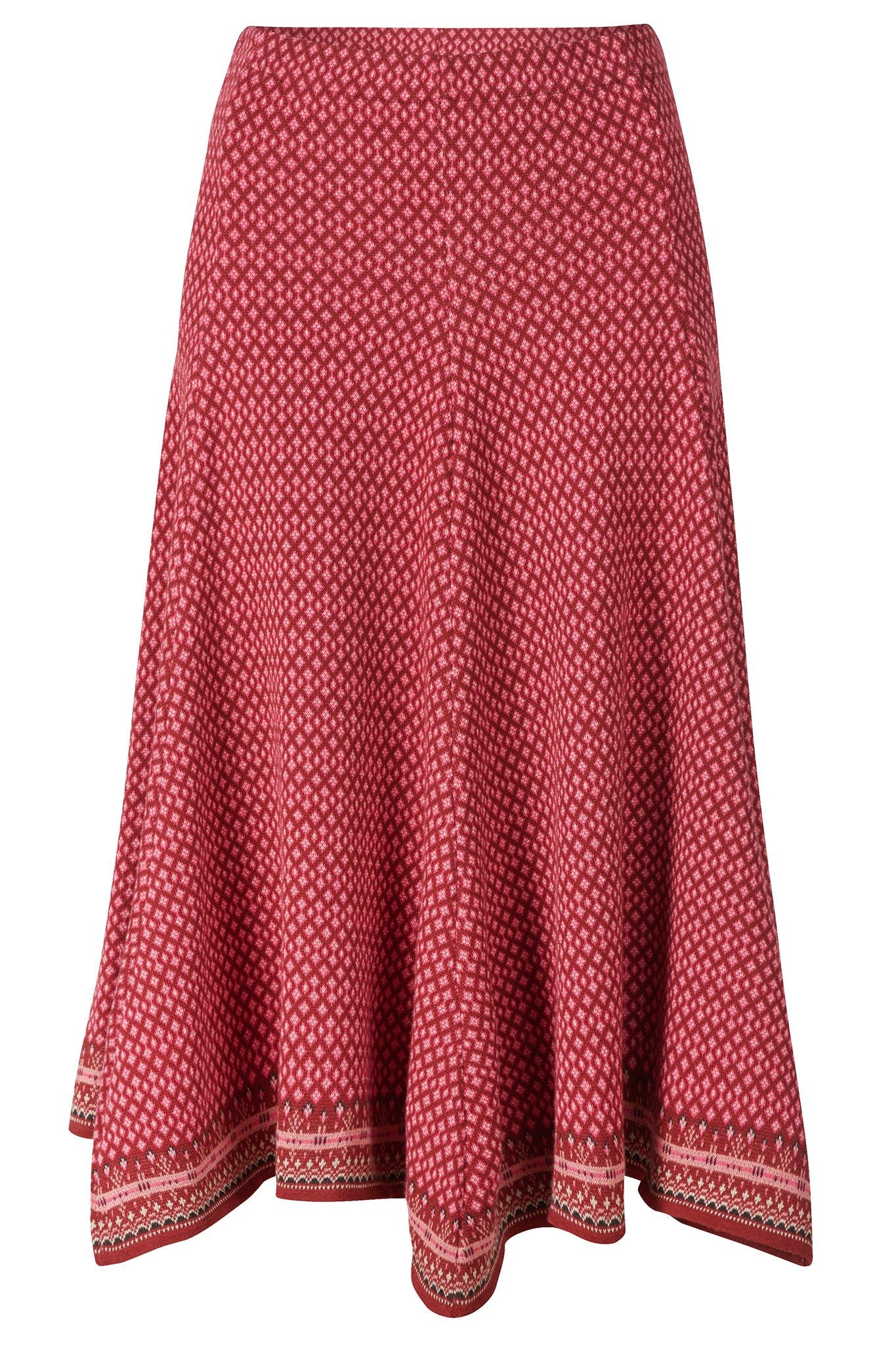 Himalaya Clothing Strickrock Jacquard-Strickrock aus reiner Bio-Baumwolle - wine red / XS