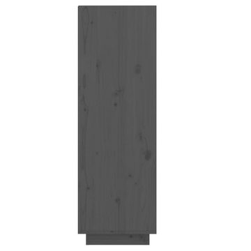 furnicato Schuhschrank Schuhregal Grau 30x34x105 cm Massivholz Kiefer