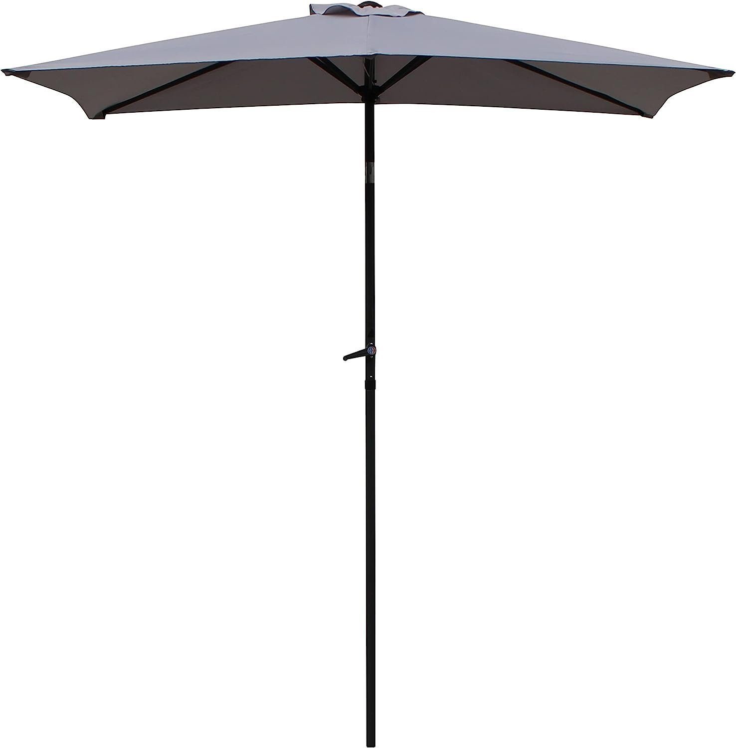 Gardissimo Rechteckschirm Sonnenschirm New Sunny 210 x 140 cm, LxB: 240x210 cm, Spar-Set, 1 Schirm, mit Kurbel knickbar Windauslass UV-Schutz 50+