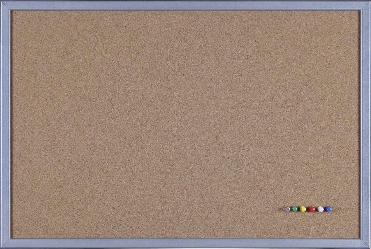 Vigo Pinnwand Vigo Pinnwand aus Kork, Rahmen silber, 60 x 40 cm