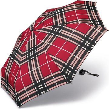happy rain® selection Taschenregenschirm winziger unisex-Regenschirm mit Handöffner, winzige Größe im klassischen Design