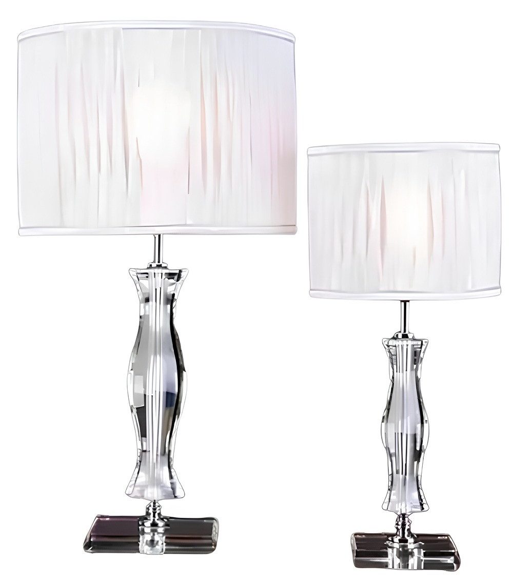 Xlmoebel Nachttischlampe Elegante Kristall Tischlampe in Weiß für stilvolle Akzente, Hergestellt in Europa