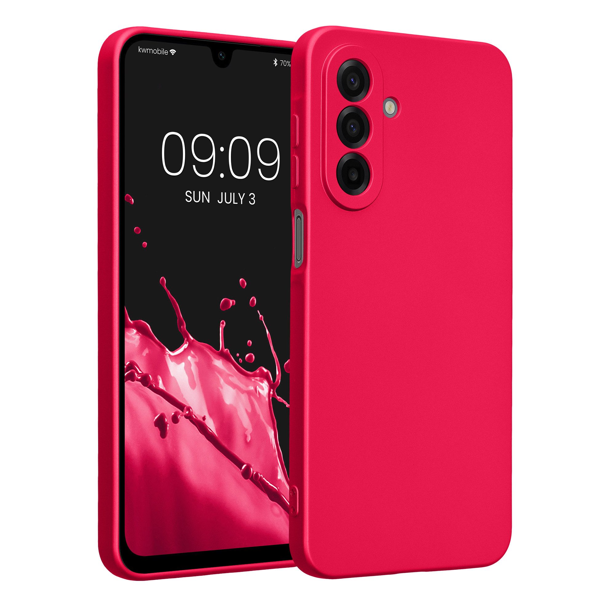 kwmobile Smartphone-Hülle Handyhülle für Samsung Galaxy A17 4G / 5G Hülle, weiche Silikon Case metallisch schimmernd - Schutzhülle Cover