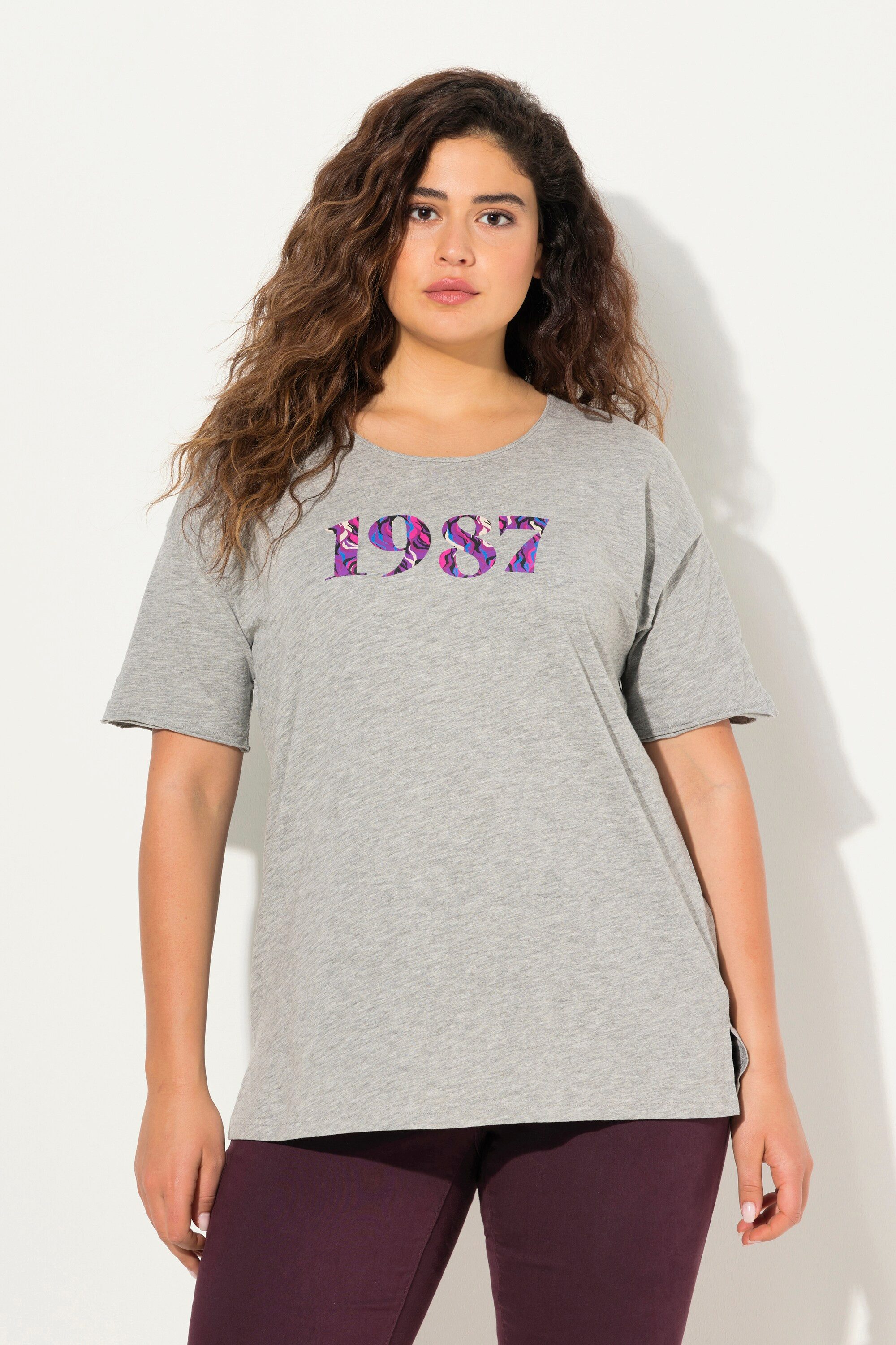 Ulla Popken T-Shirt T-Shirt Zahlen Oversized günstig online kaufen