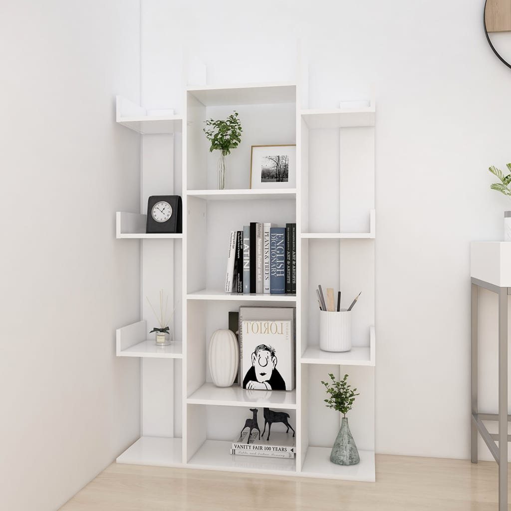 Weiß cm Bücherregal 86x25,5x140 Holzwerkstoff furnicato