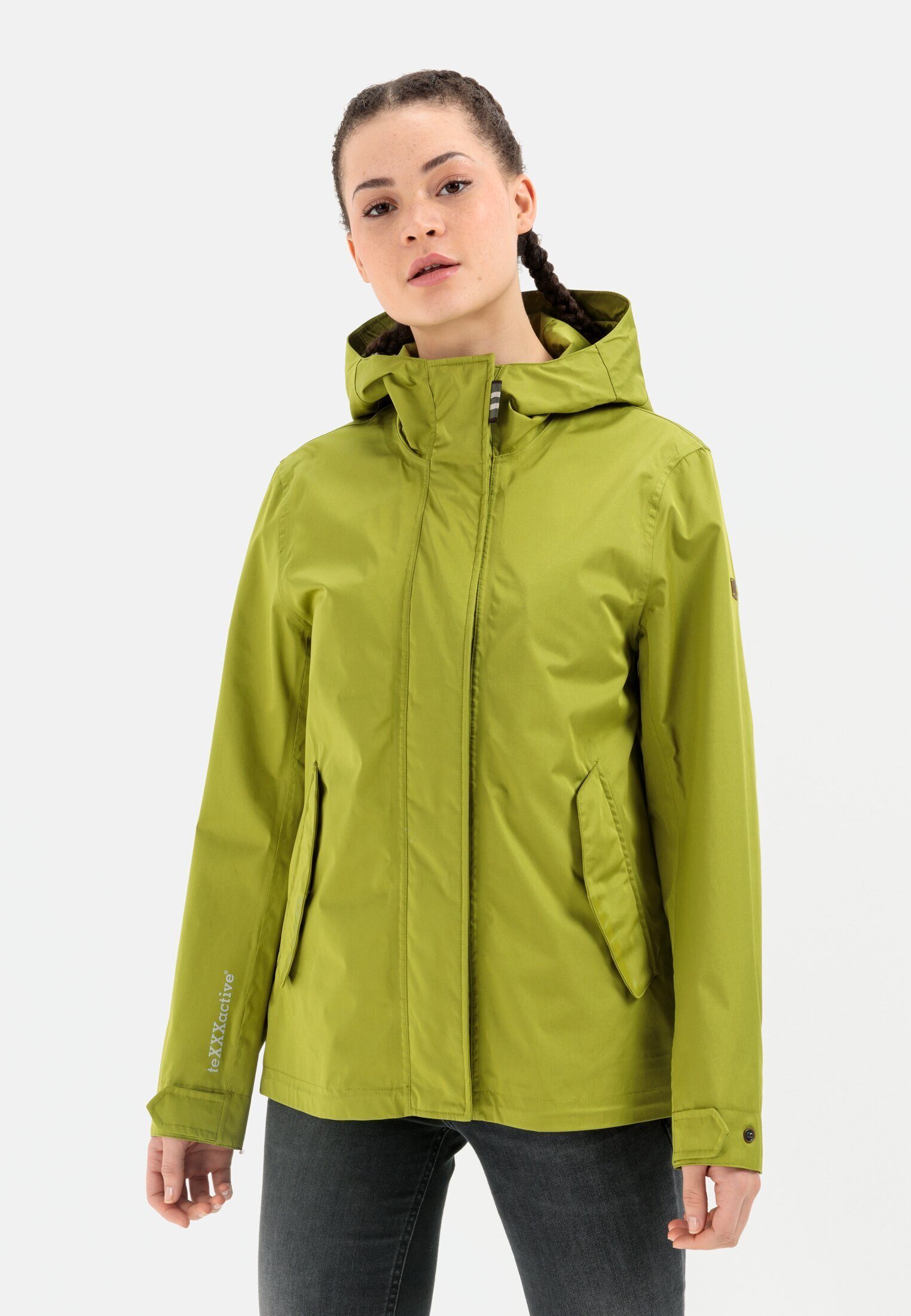 camel active Regenjacke CAM Jacke, Angenehmer Tragekomfort durch  Baumwollmischung