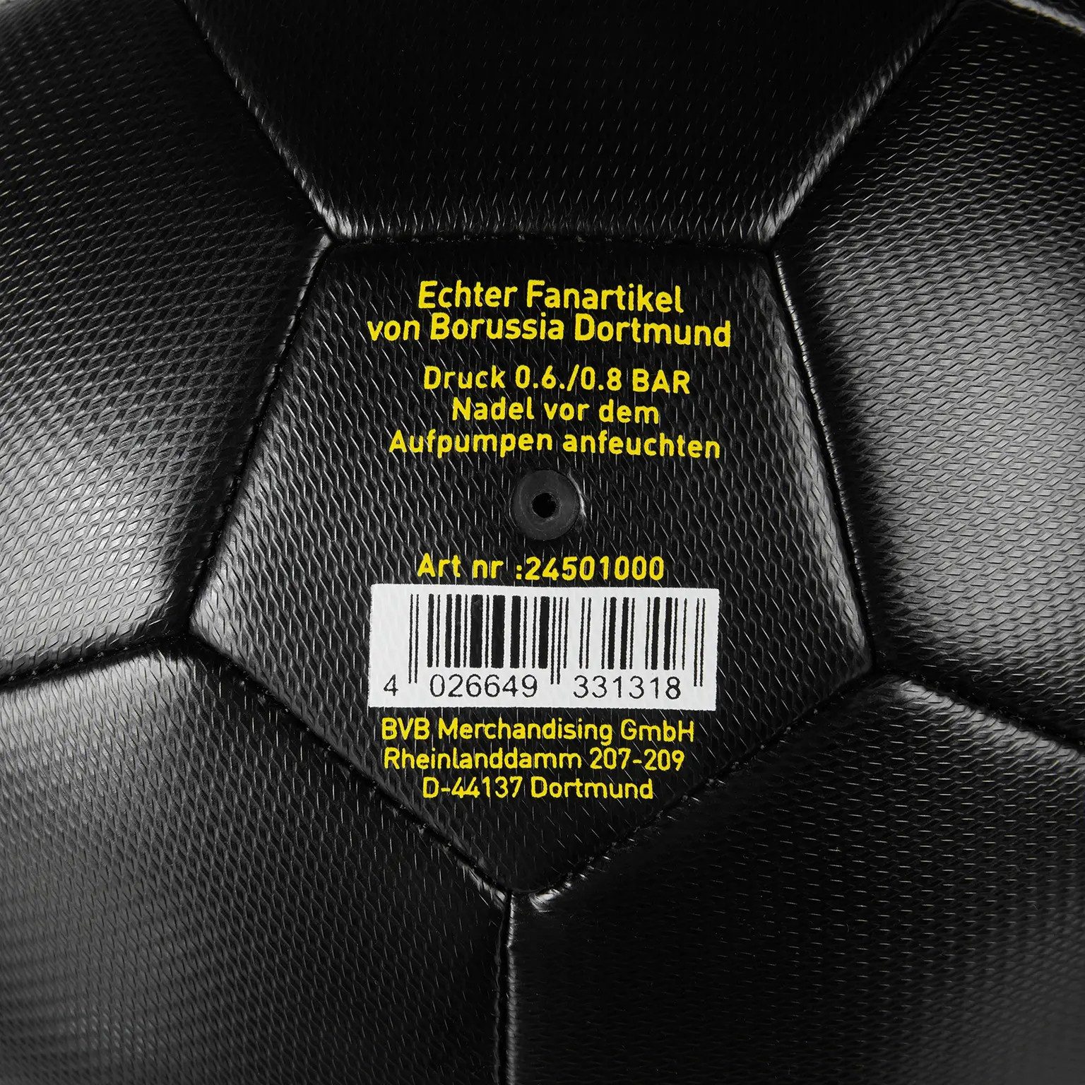 BVB MERCHANDISING Fußball BVB Ball schwarz embossed