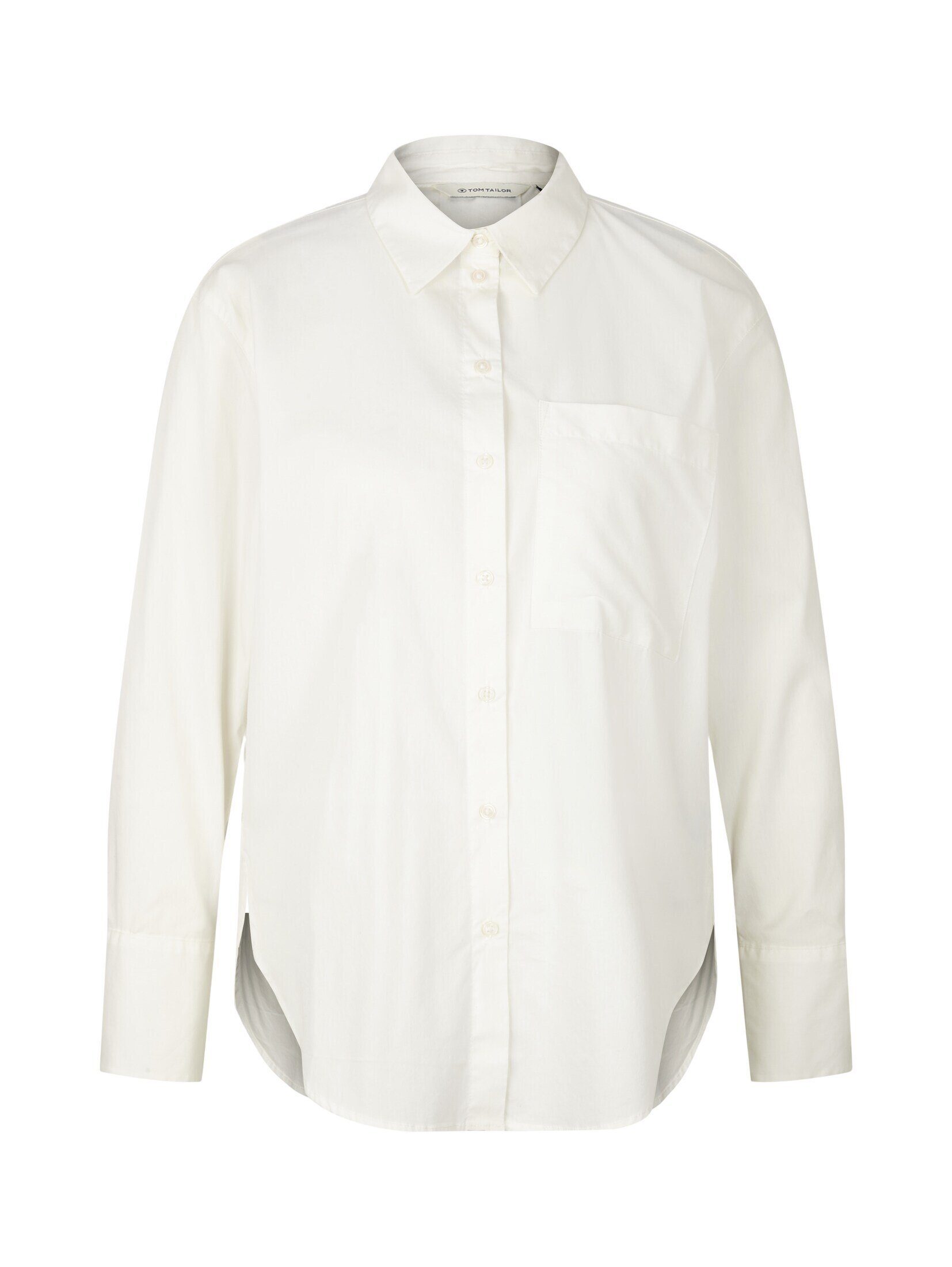 TOM TAILOR Langarmbluse Blusen & Shirts Loose Fit Bluse mit Brusttasche