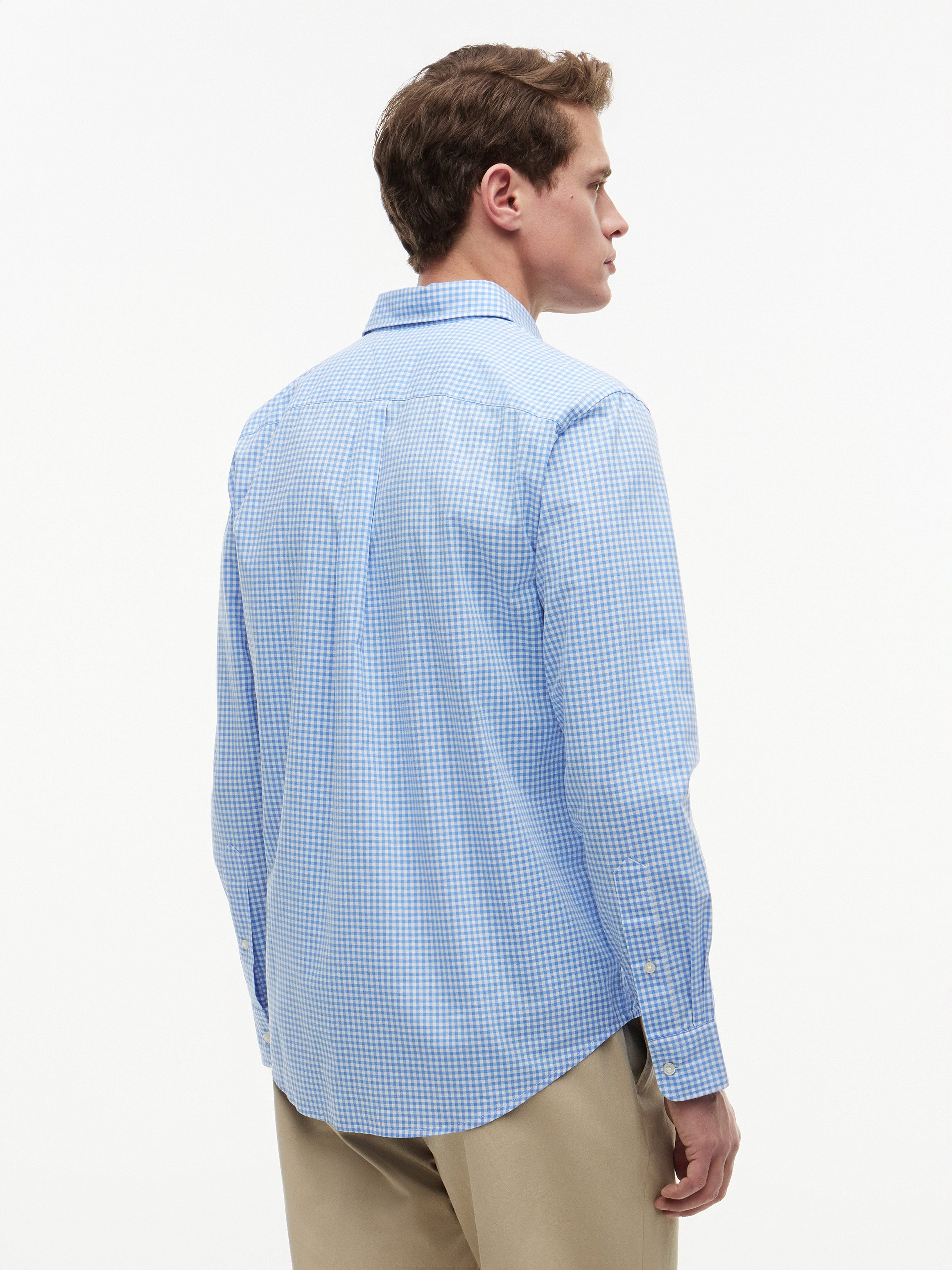 Tommy Hilfiger Langarmhemd FLEX POPLIN GINGHAM SHIRT Regular Fit Flex Cotton Gingham