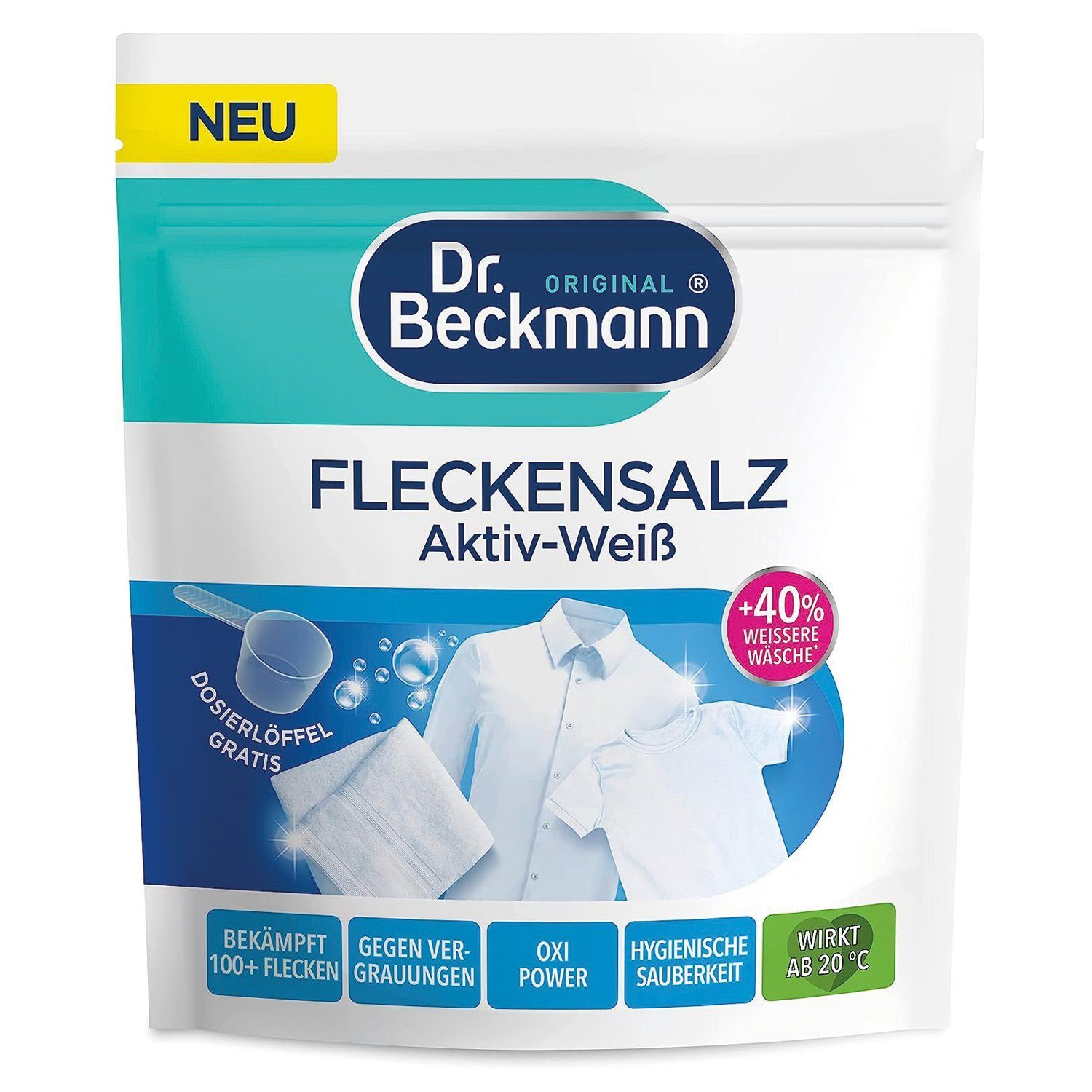 Aktiv-Weiß, Dr. für (1-St) Fleckentferner weißere Beckmann Wäsche, Fleckensalz 400g