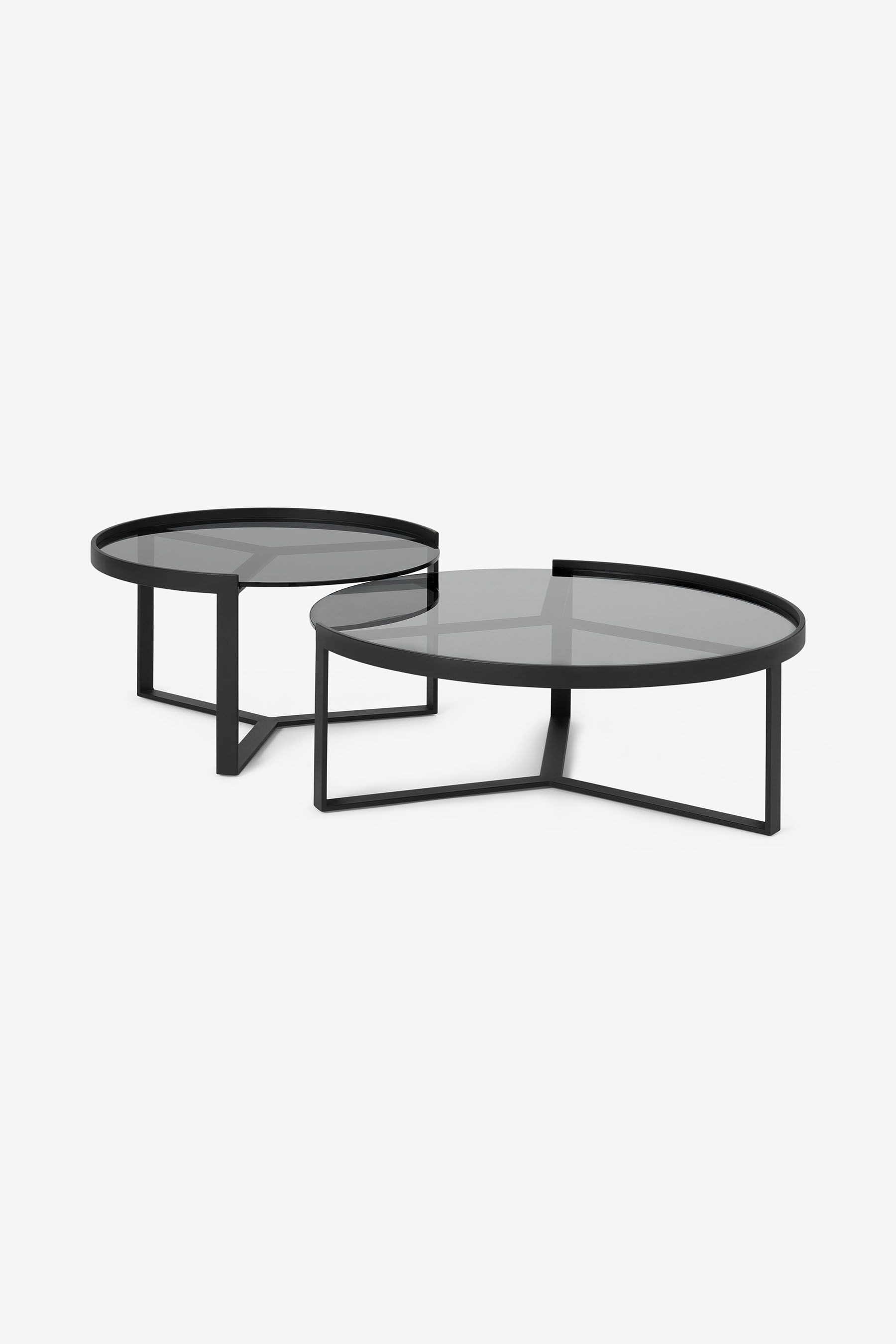Couchtisch MADE.COM Aula Runder Couchtisch 2er-Satztisch