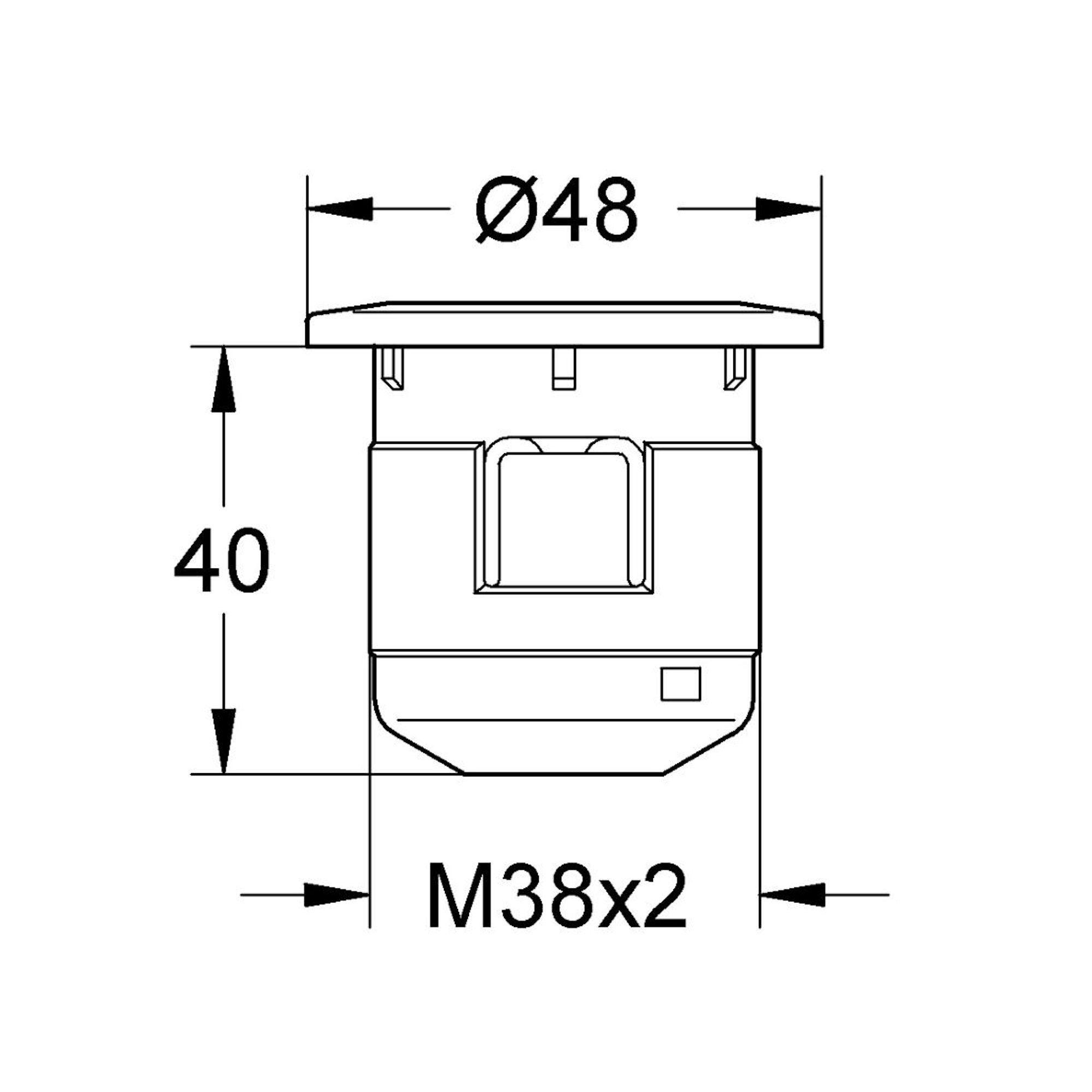 Thumbnail - Grohe Spülkasten Druckknopf und Rosette für Keramik-Spülkästen - 37115PI0