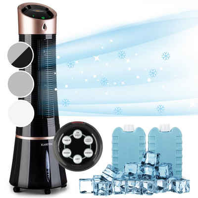 Klarstein Ventilatorkombigerät Skyscraper Ice 4-in-1 Luftkühler, mit Wasserkühlung & Eis mobil Klimagerät ohne Abluftschlauch