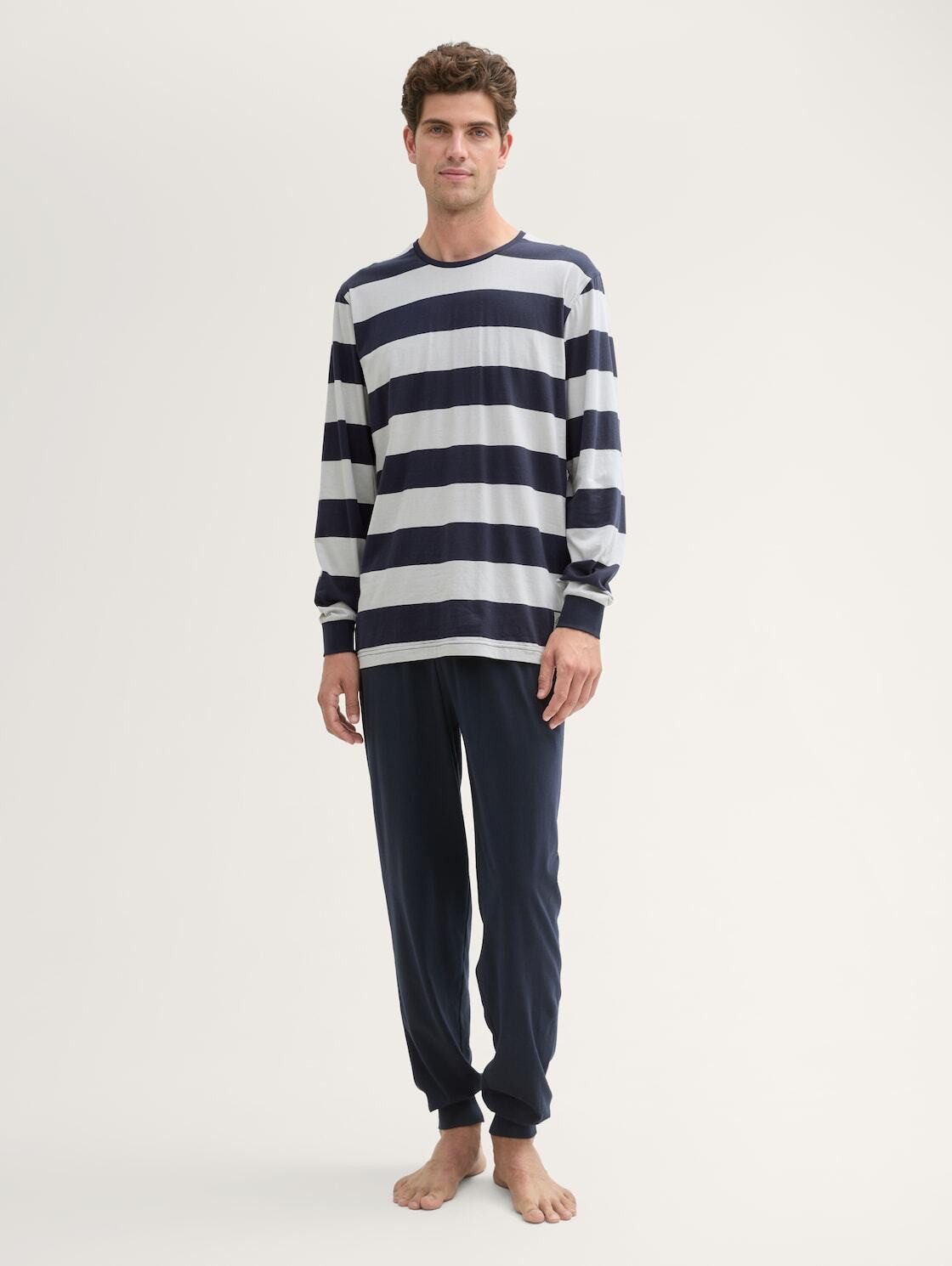 Pyjama Pyjama-Set aus Baumwolle mit Streifenmuster