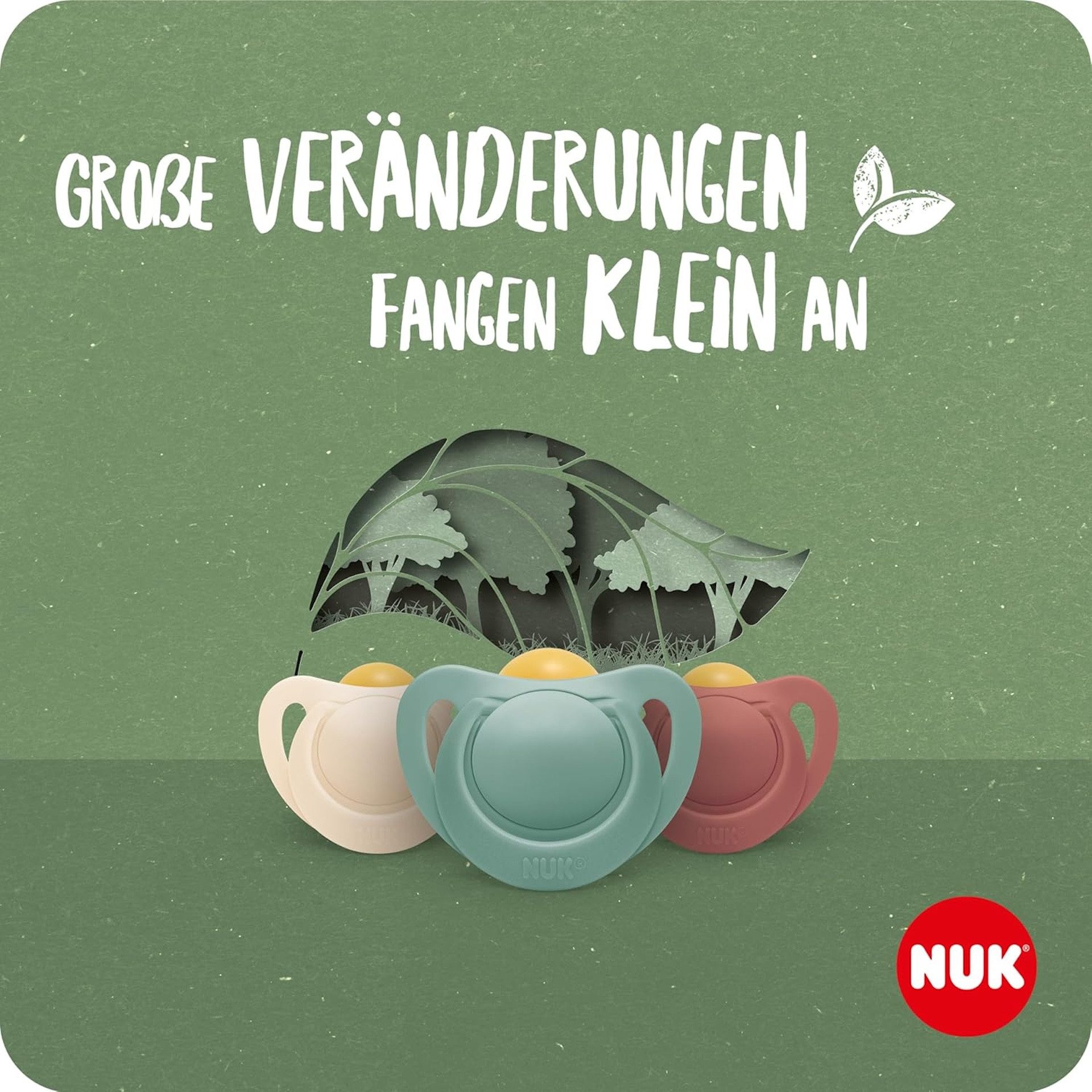 NUK Schnuller NUK for Nature Baby-Nachhaltige Gummischnuller Latex