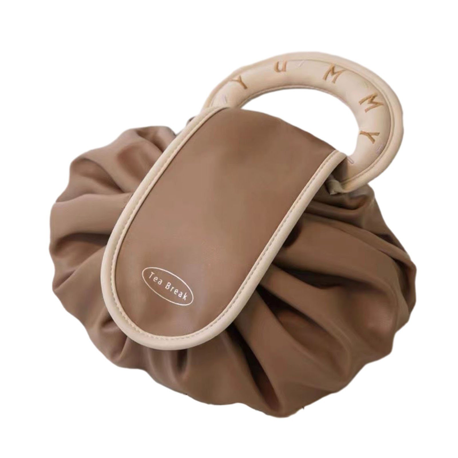 Make-up-Tasche Blusmart Griff, Multifunktionale Tragbare Mit braun Kordelzug Cartbag Und