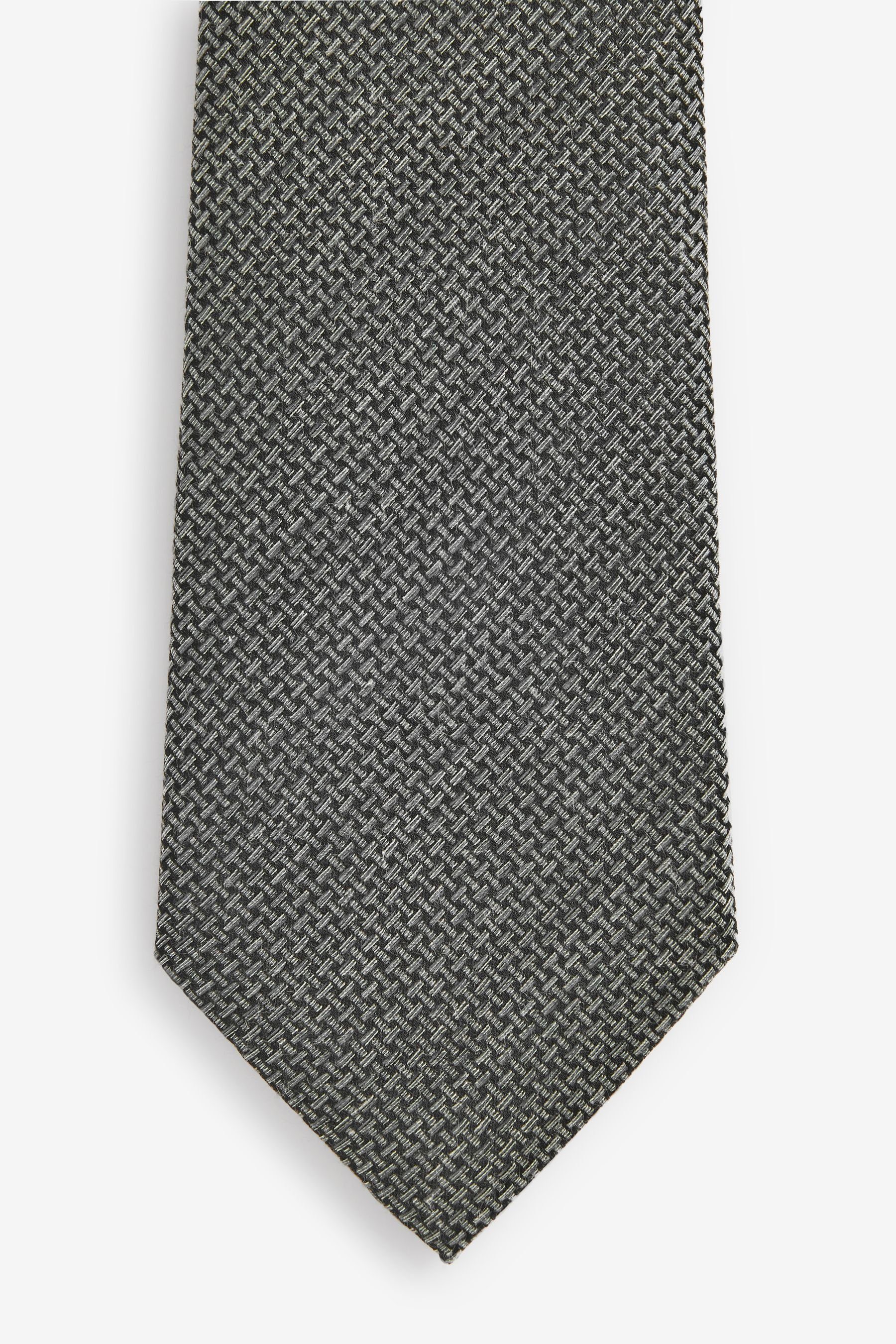Seidenkrawatte Dark Krawatte Next Signature Strukturierte (1-St) Grey