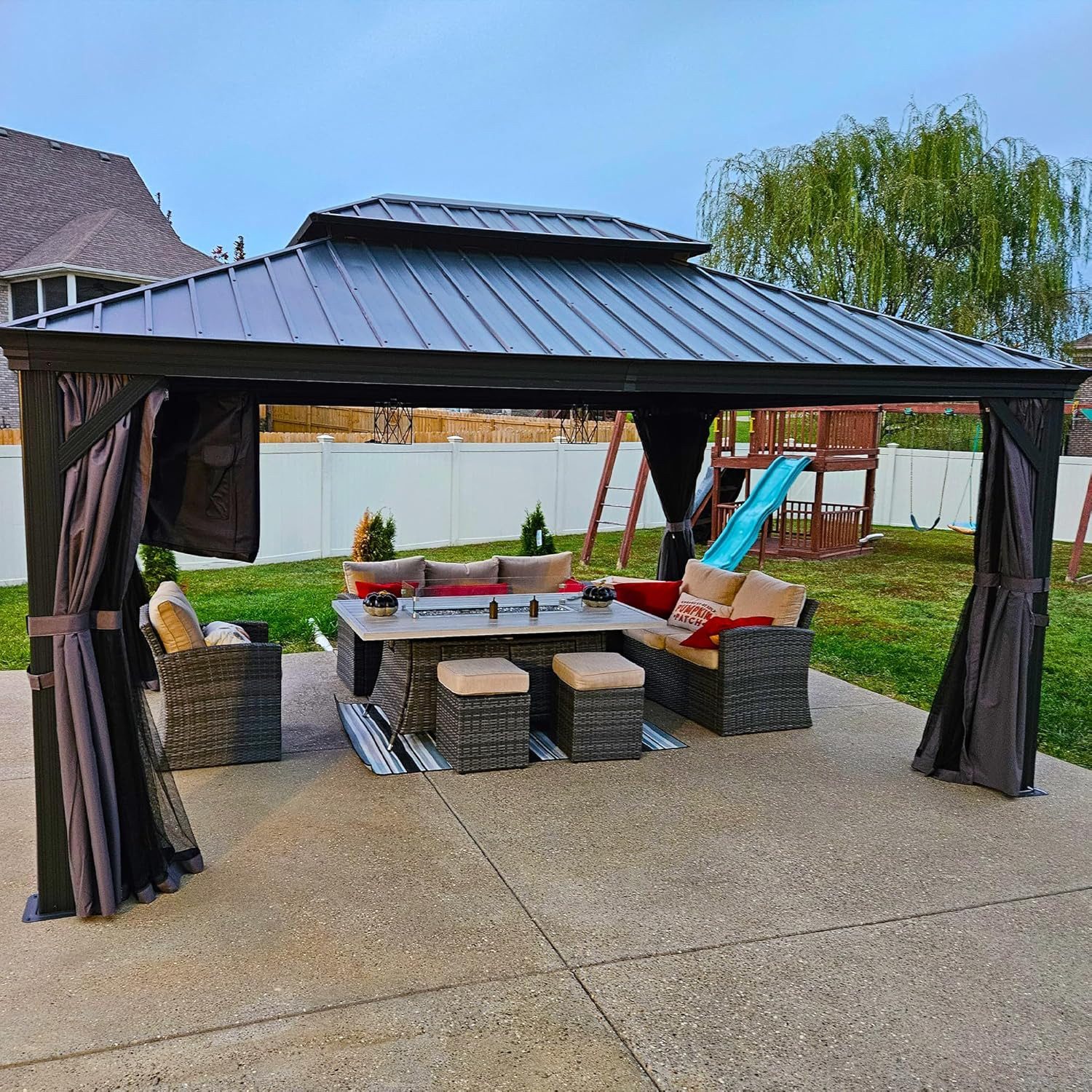 PURPLE LEAF Pavillon Außenbereich Alu Gartenpavillon günstig online kaufen