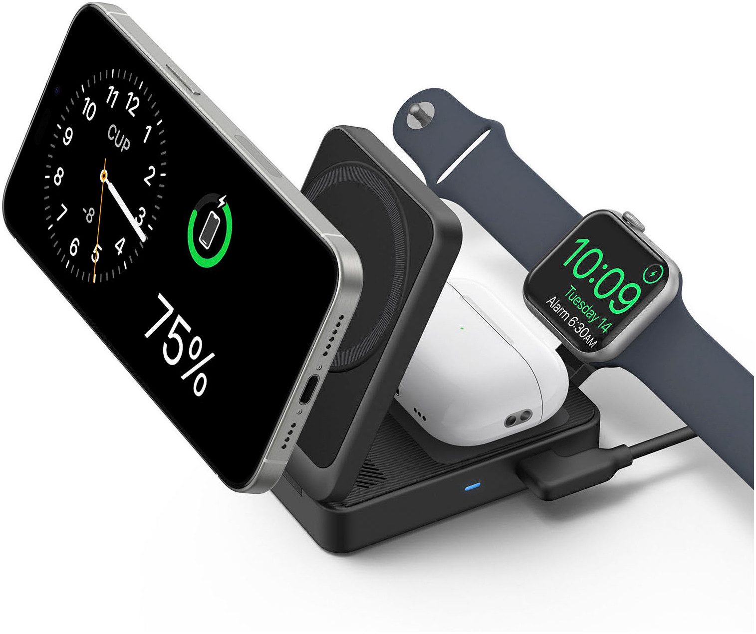 Anker MagGo Wireless Charging Station (Foldable 3-in-1) Wireless Charger